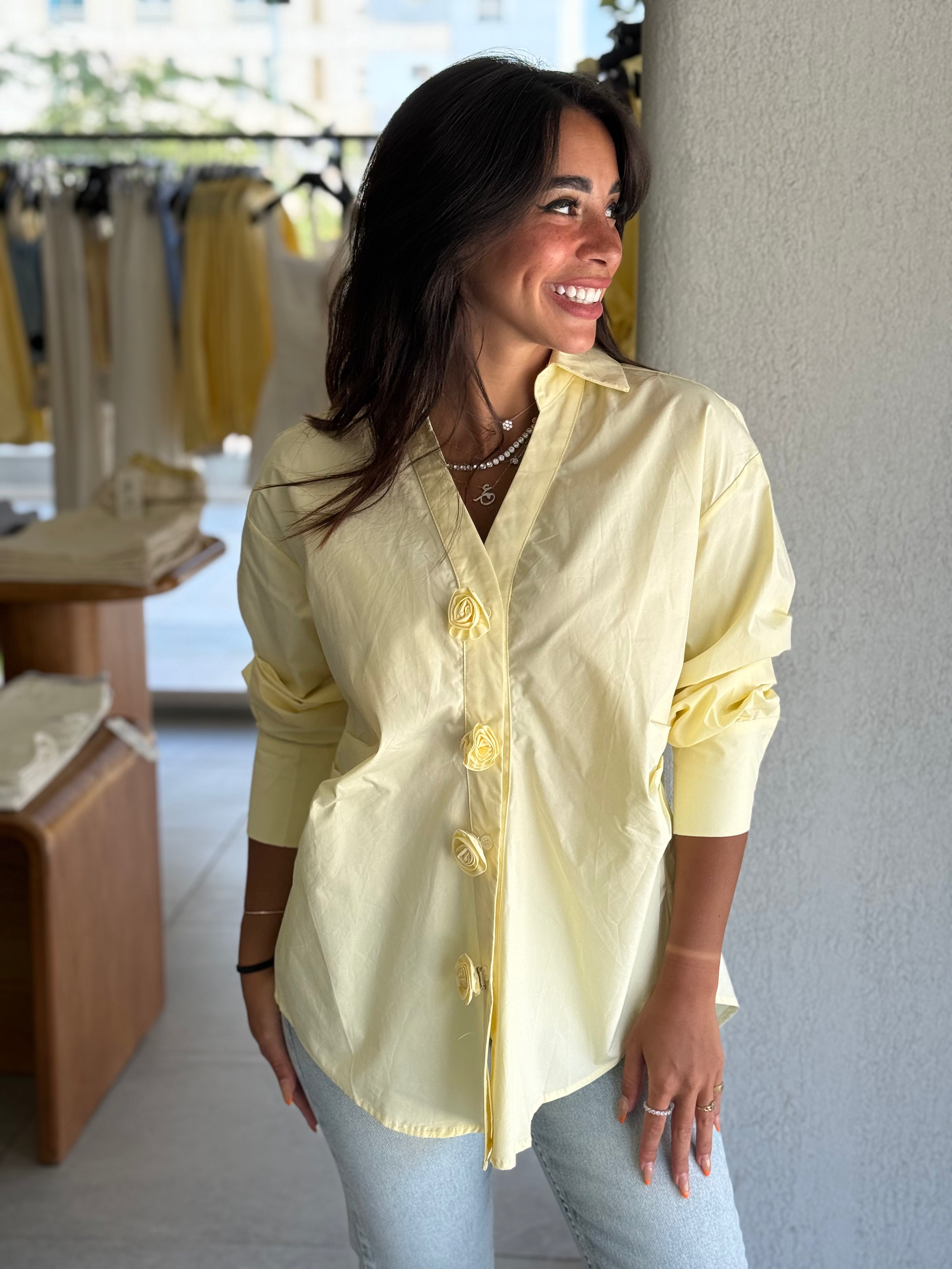 Flora Shirt - Yellow