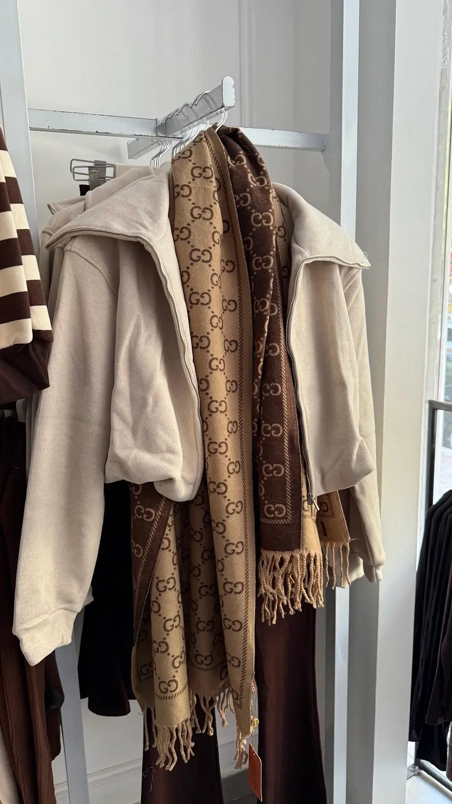 Cozy Shawl-Brown