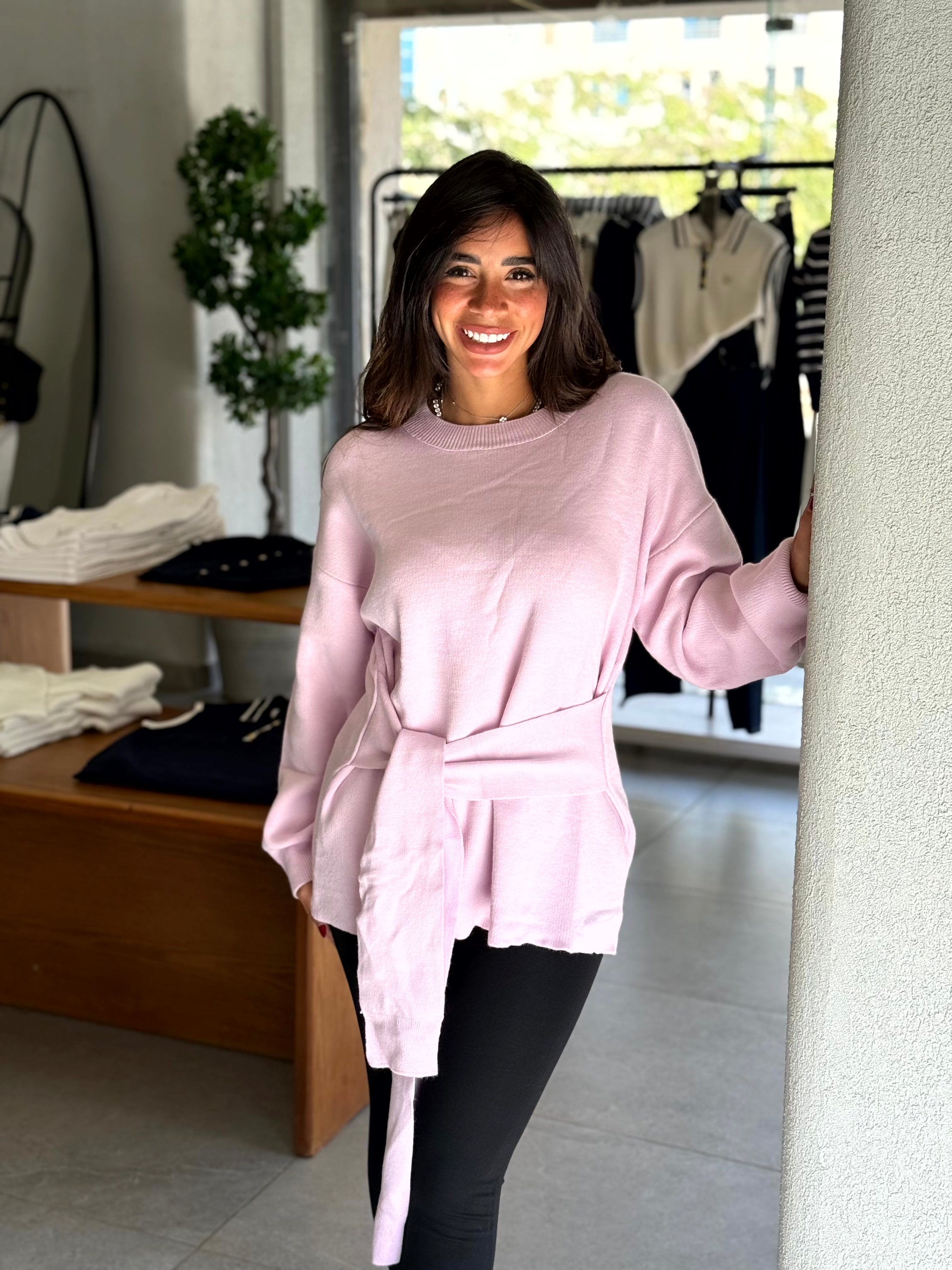 Belted Pullover