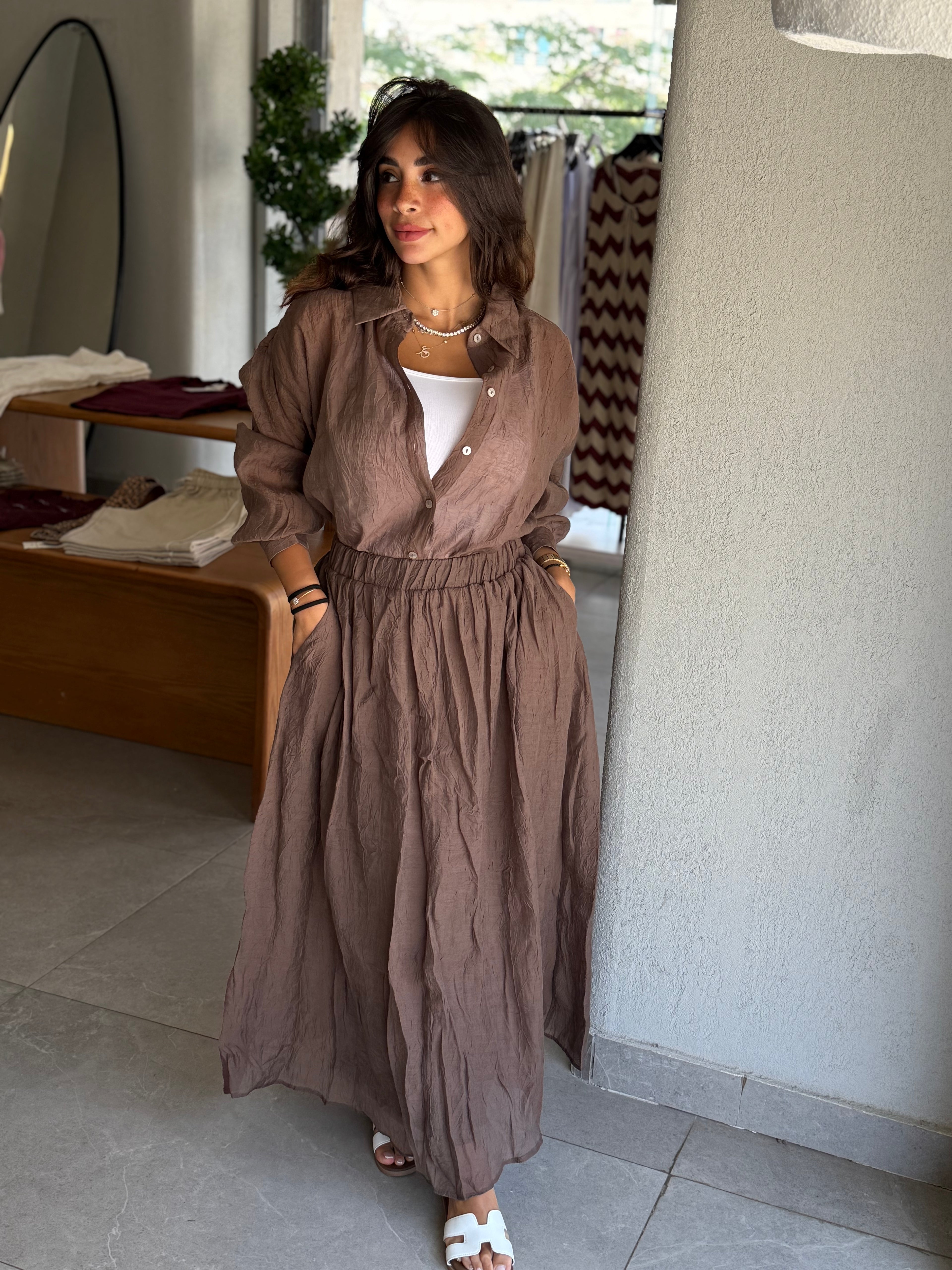 Flowy Set- Brown