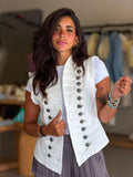 Denim vest - white