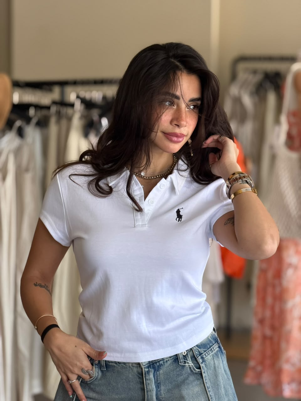 White Polo T-shirt