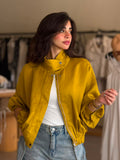 linen bomber - Mustard