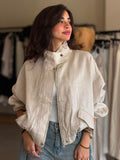 linen bomber - Beige