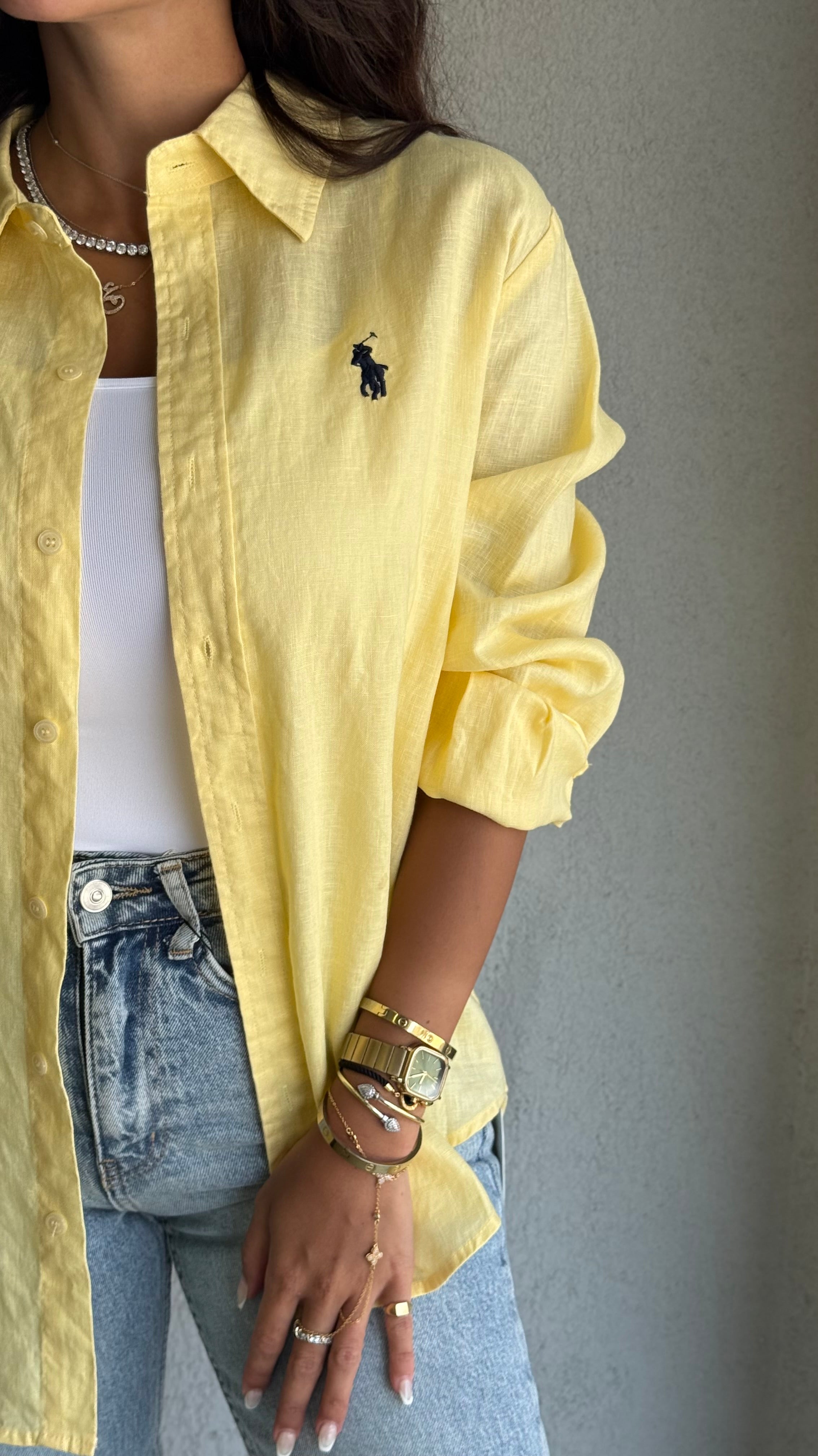 Ralph lauren linen shirt - Yellow