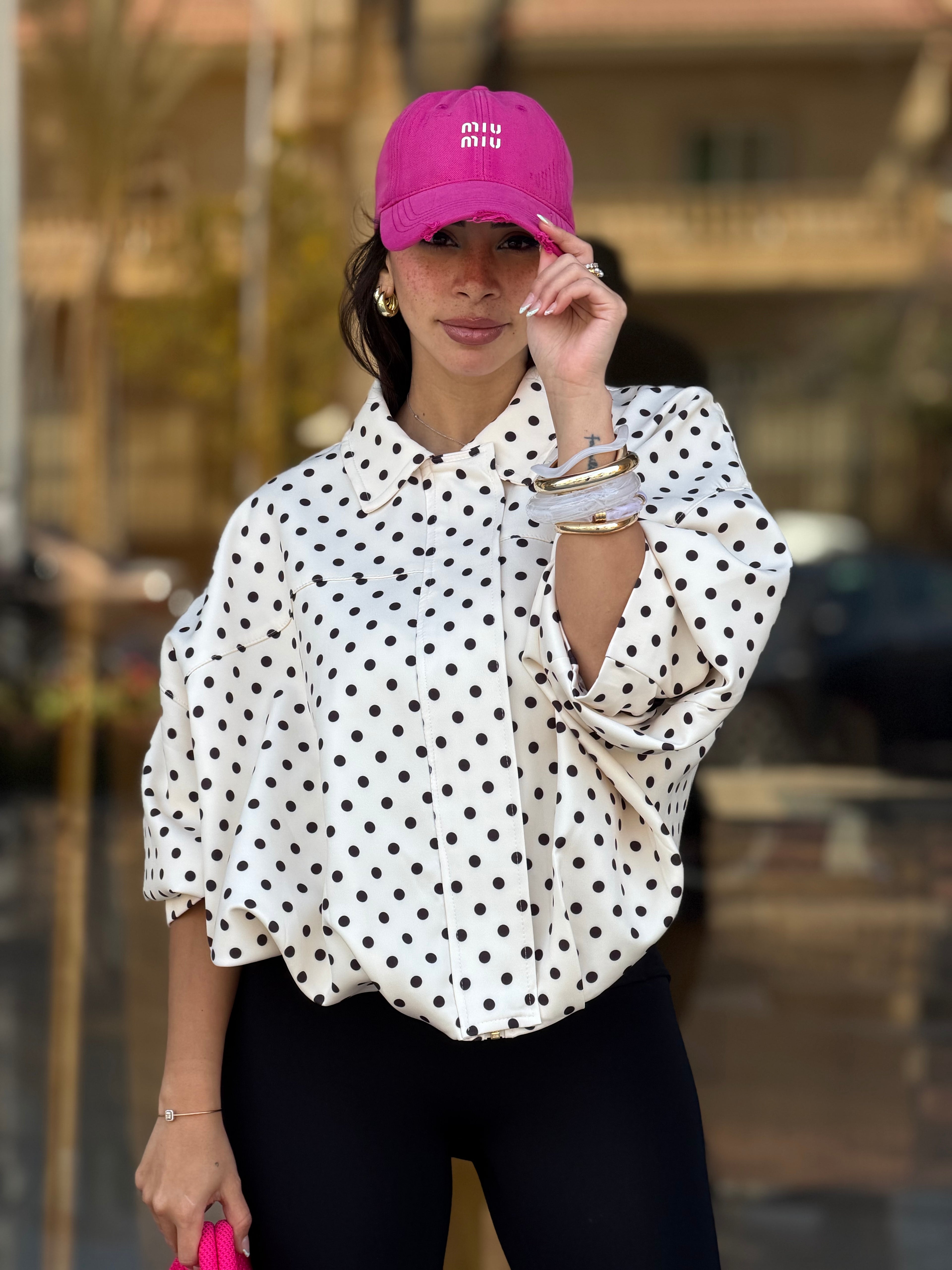 Polka dot Jacket - White