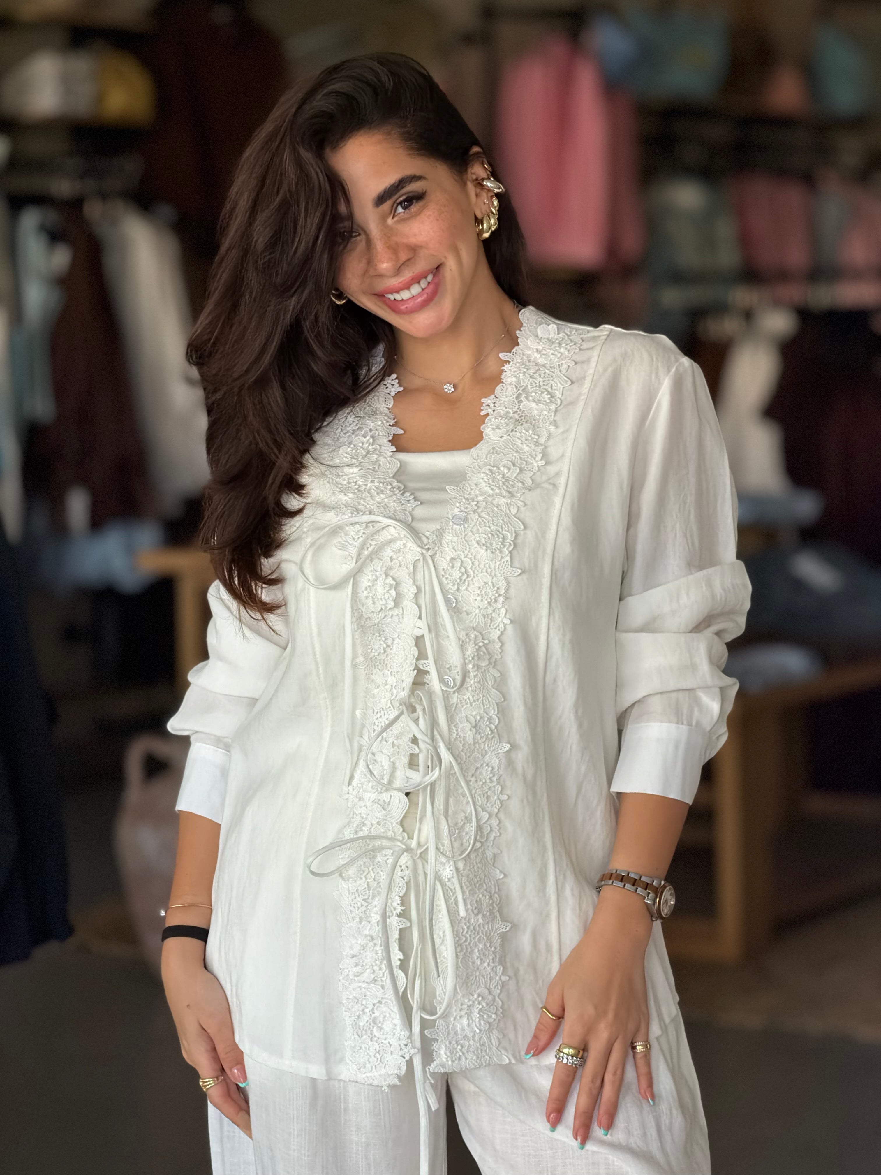 Flora Shirt - White