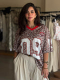 leopard print T-shirt