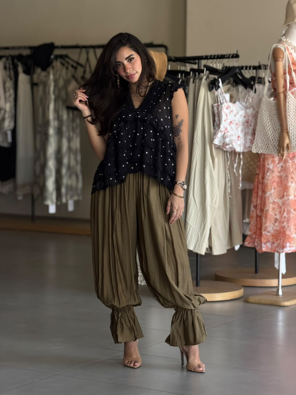 Olive Linen Pants