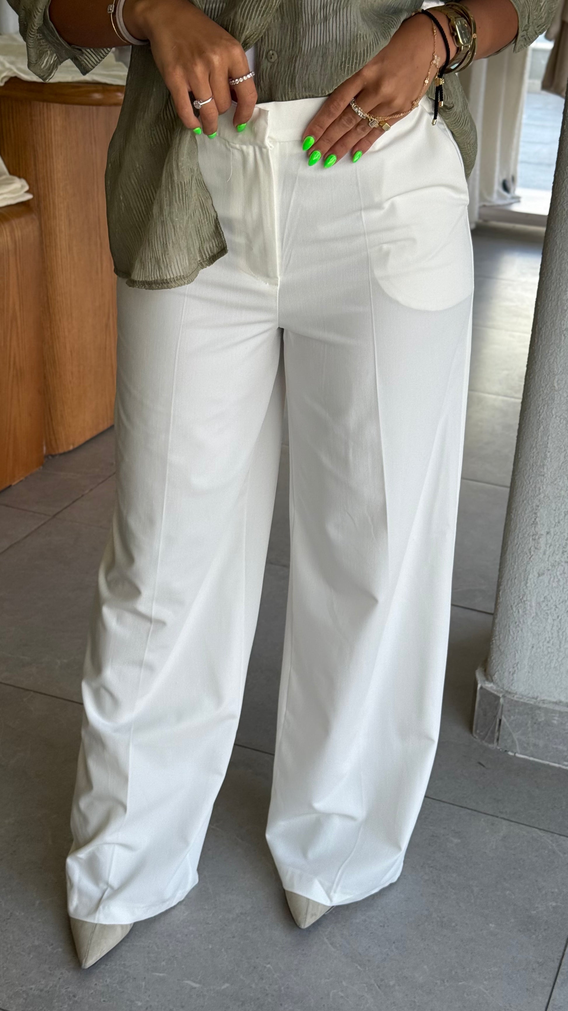 Formal White Pants