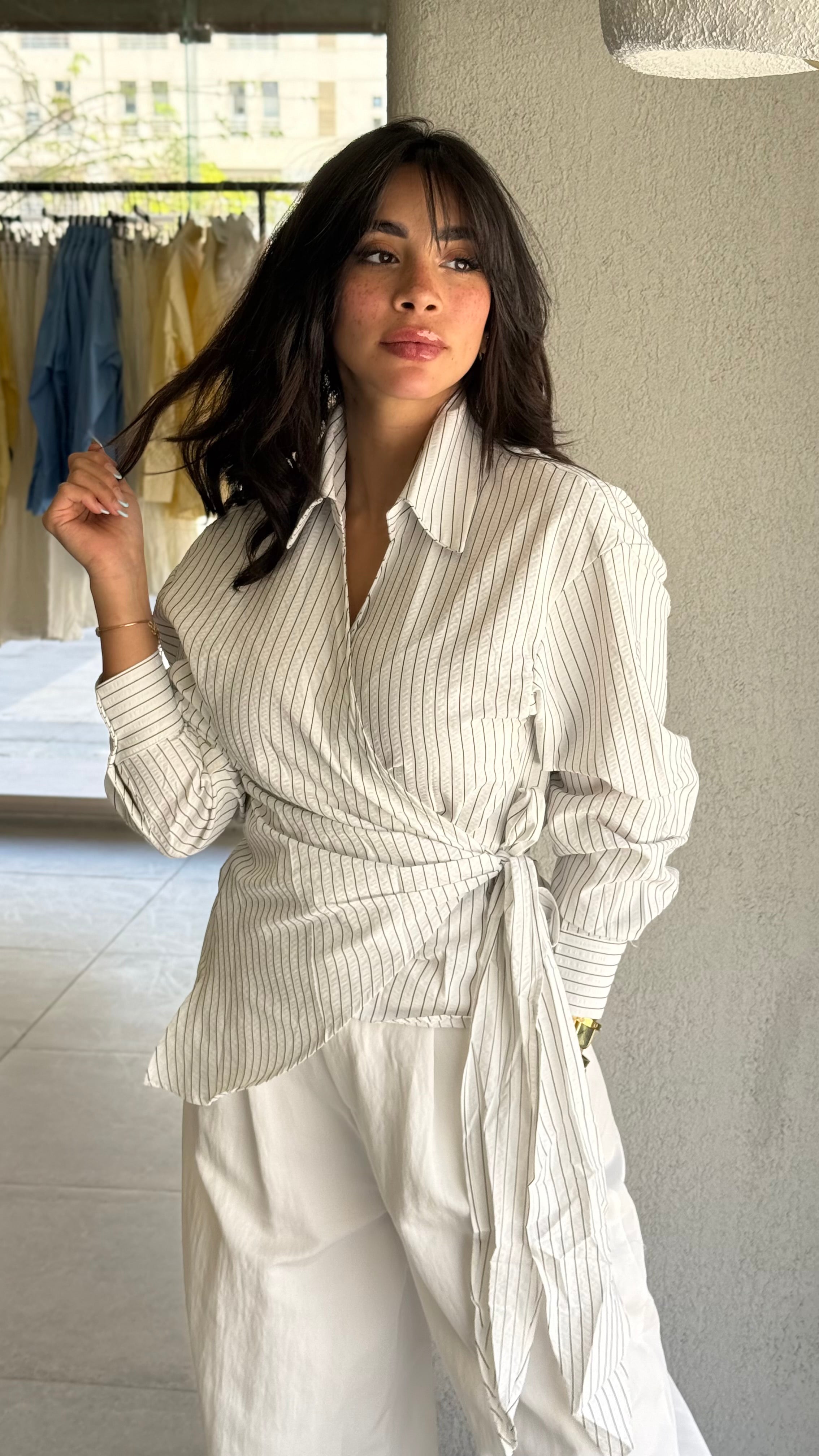 Wrap Shirt- Striped