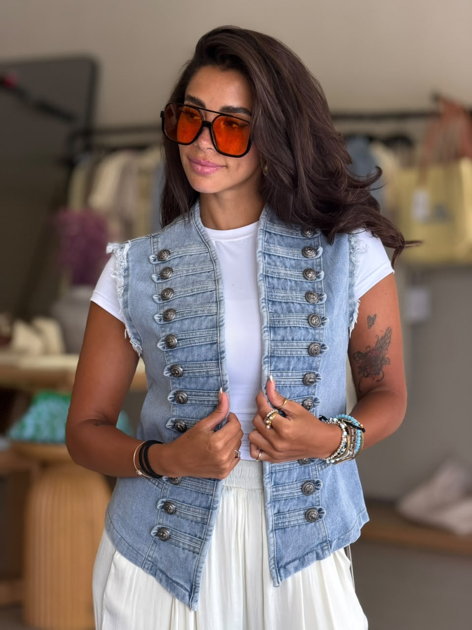 Denim vest - Blue