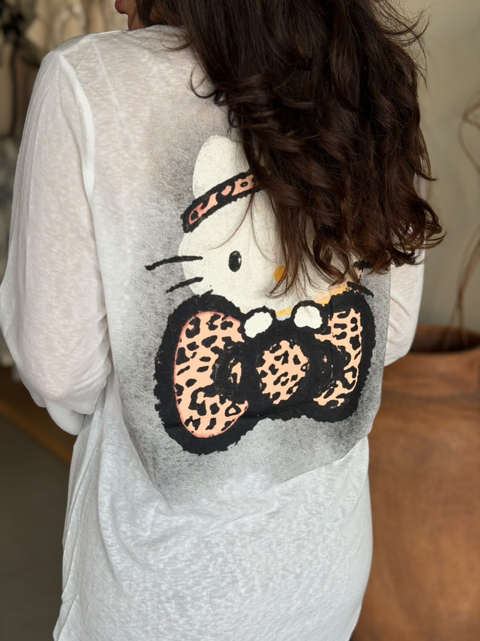 Kitty Tshirt - white