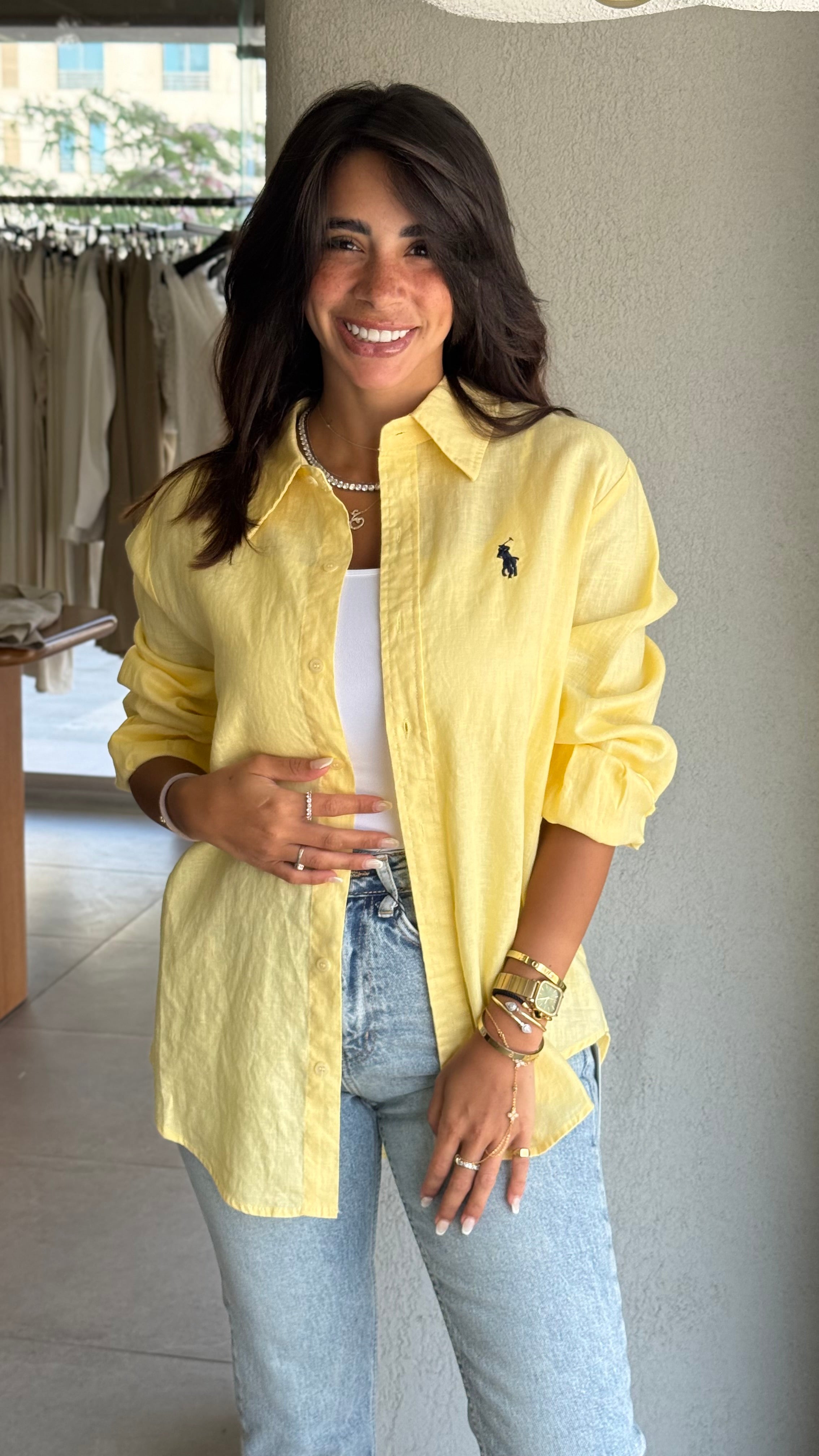 Ralph lauren linen shirt - Yellow