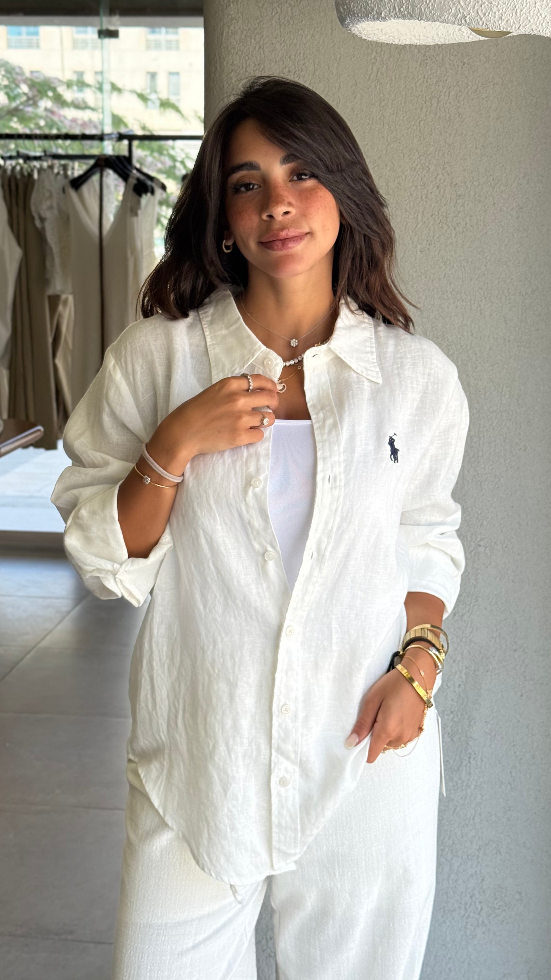 Ralph lauren linen shirt - White