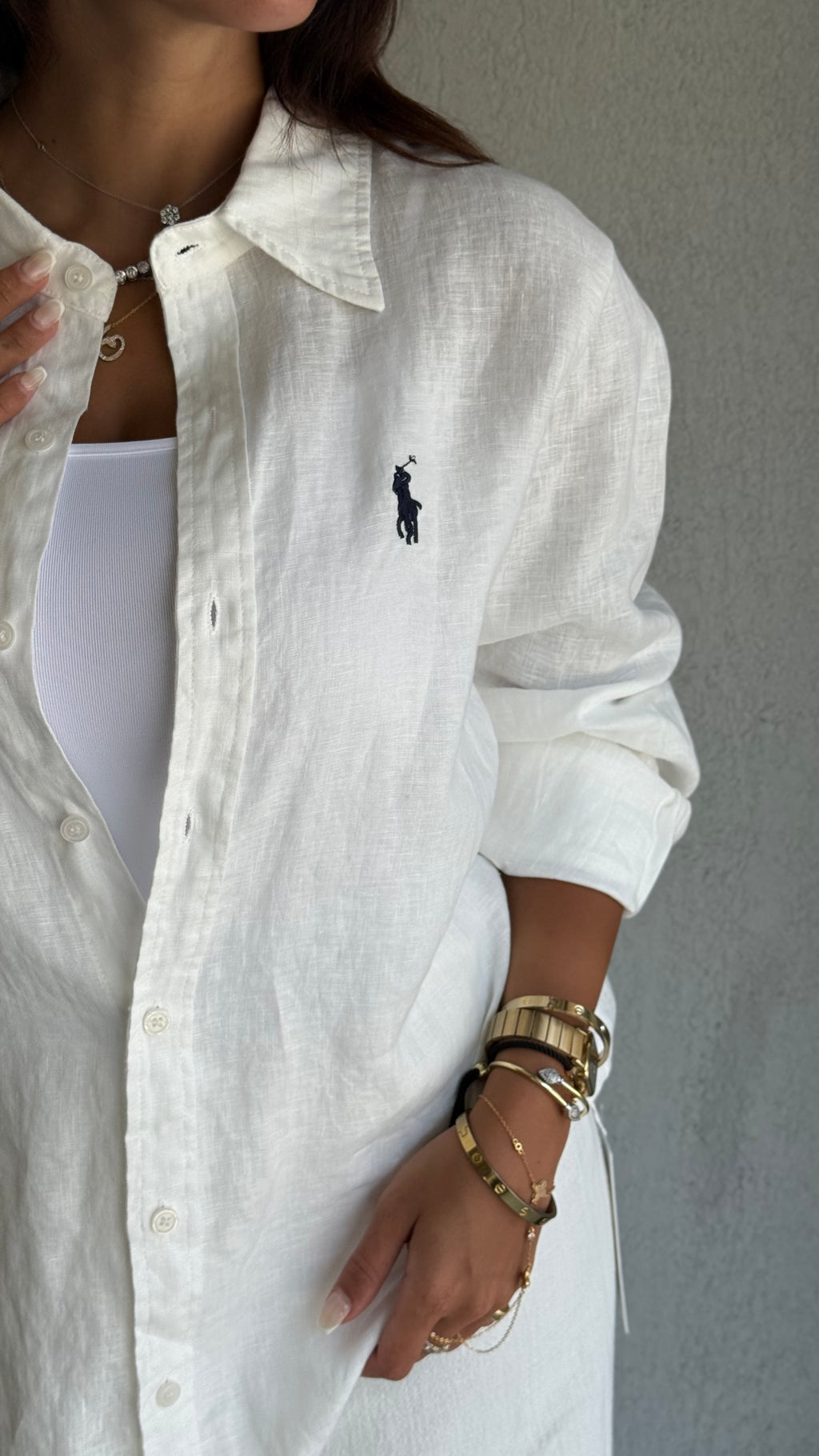 Ralph lauren linen shirt - White