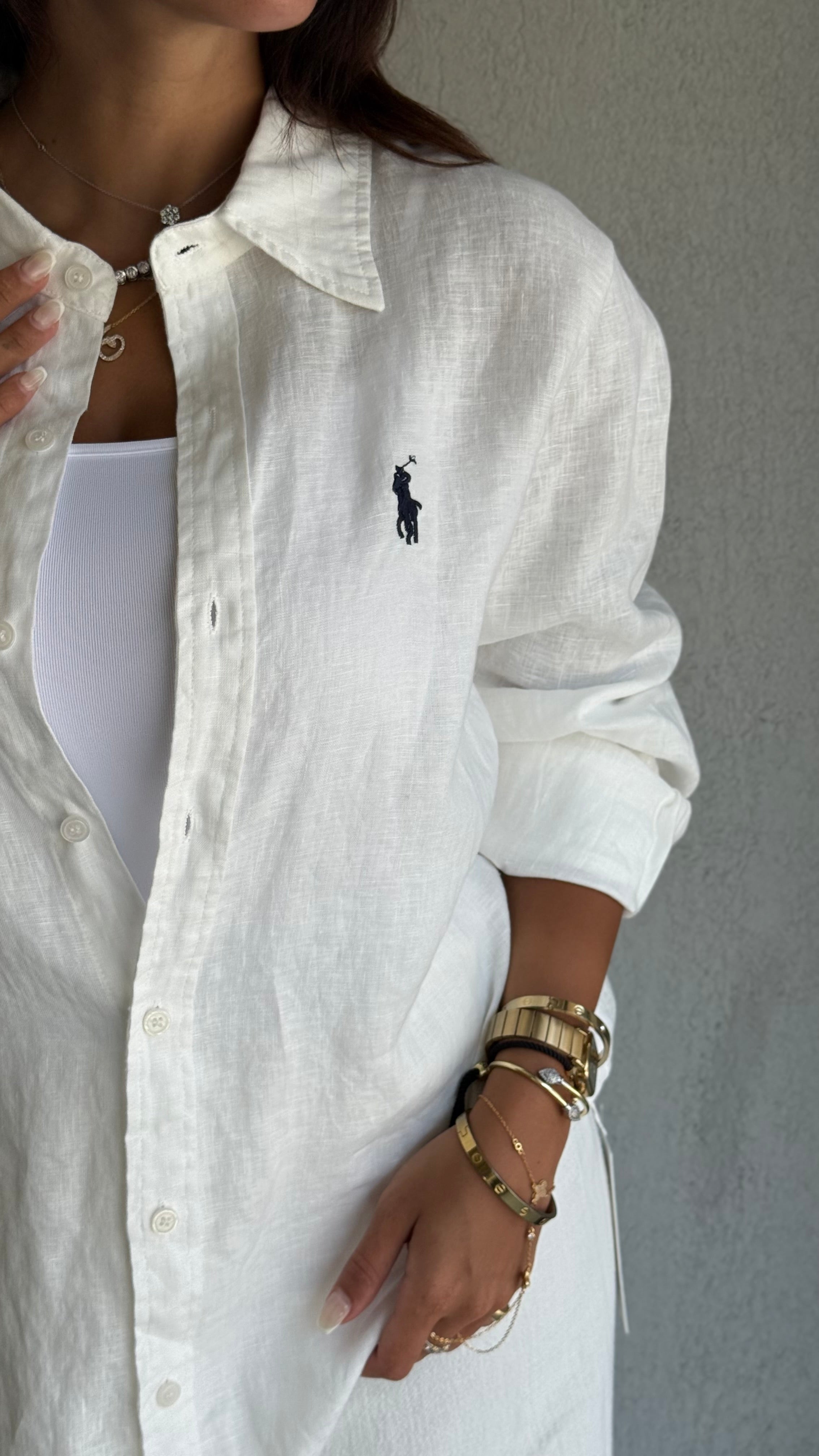 Ralph lauren linen shirt - White