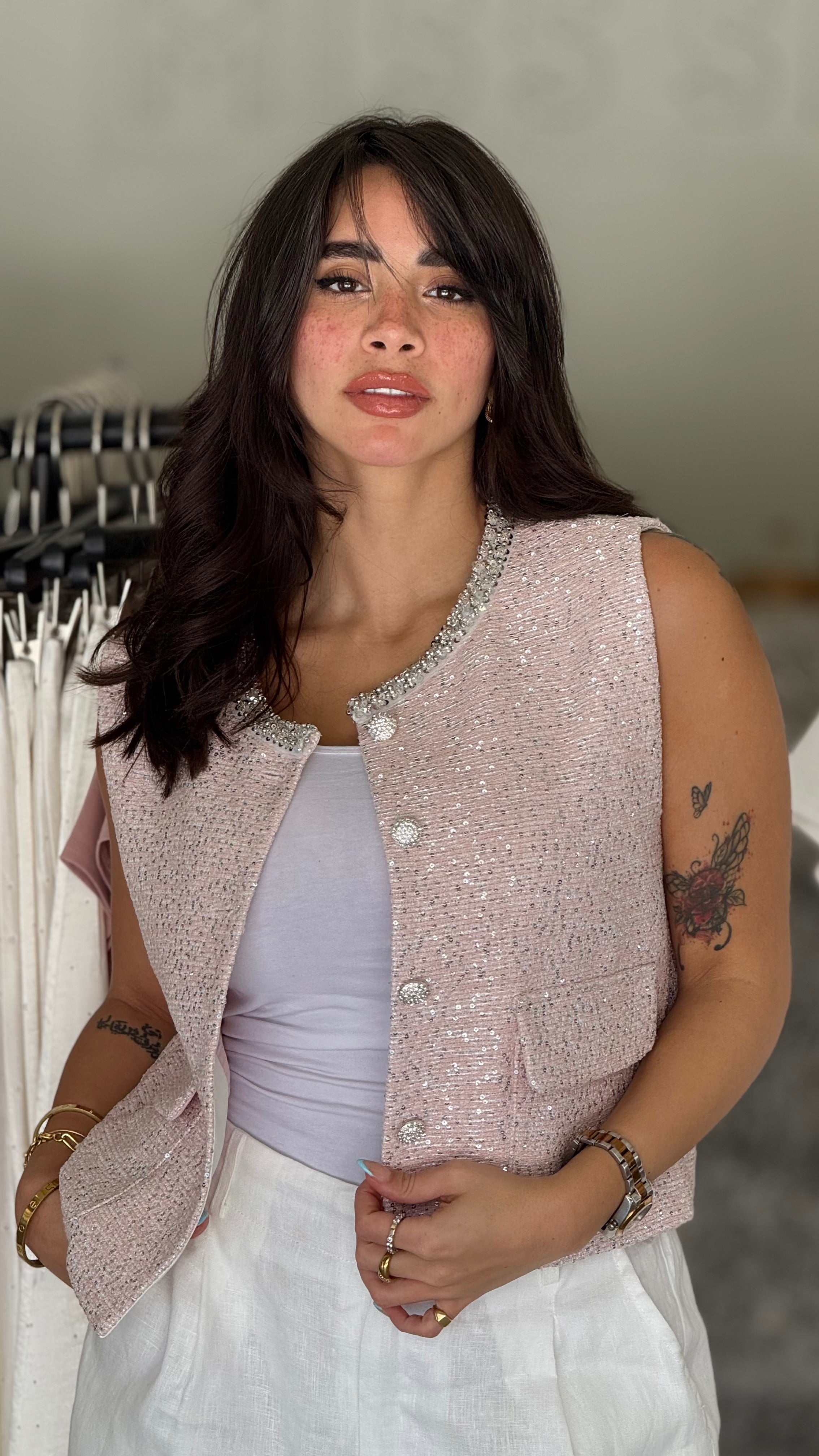 Bling Vest - Pink