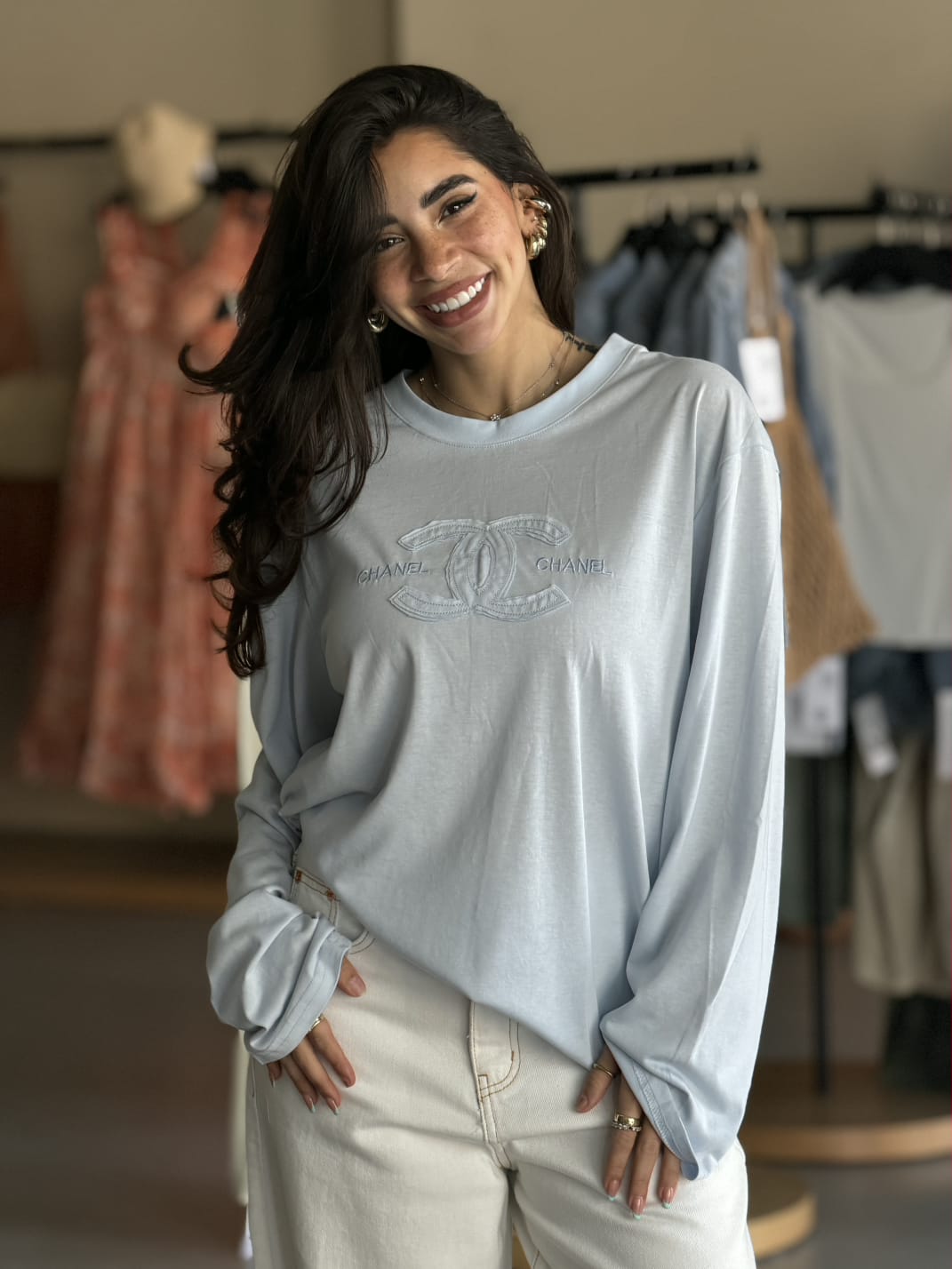Channel t-shirt _ Baby blue