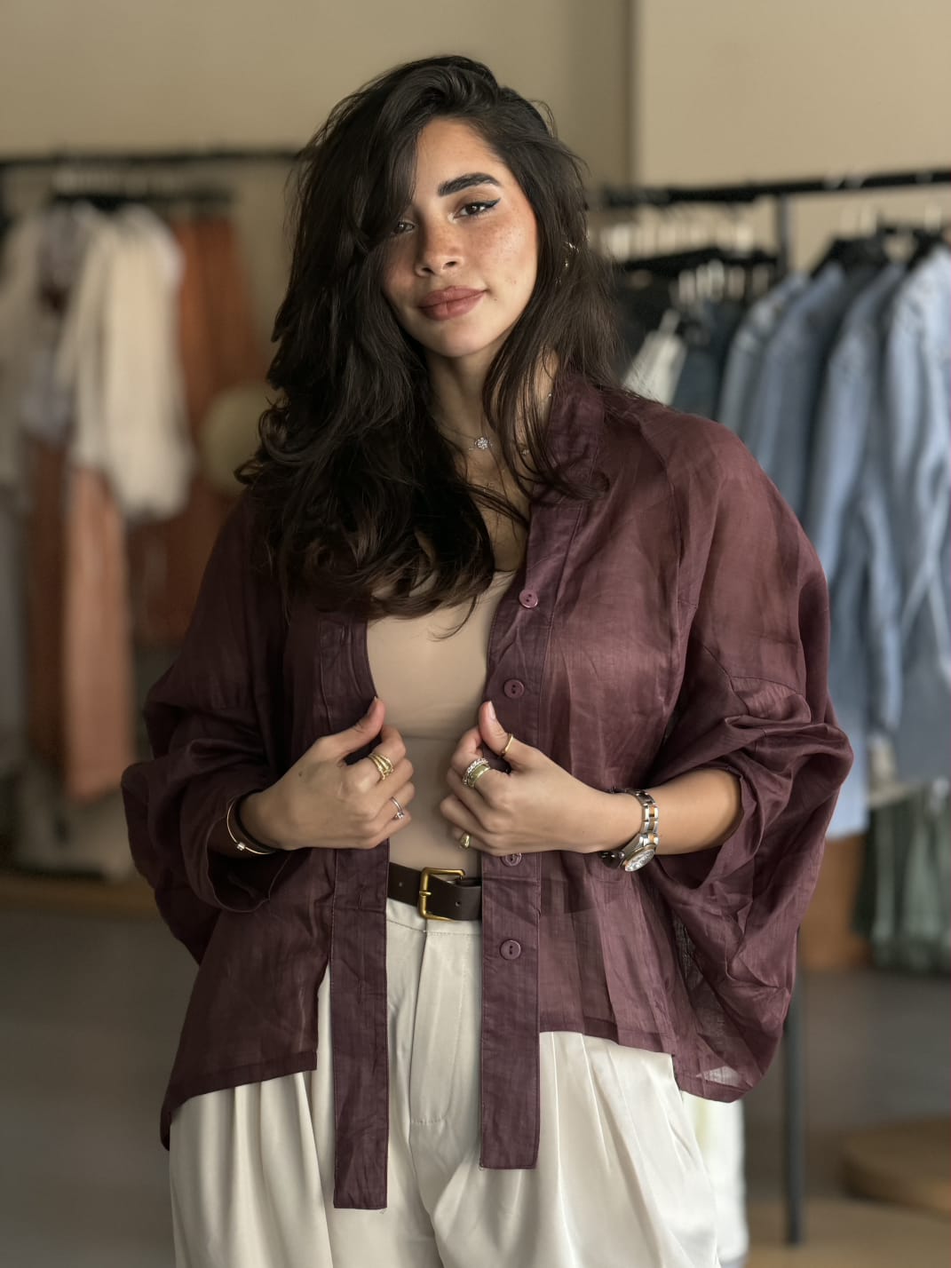 Linen shirts _ purple