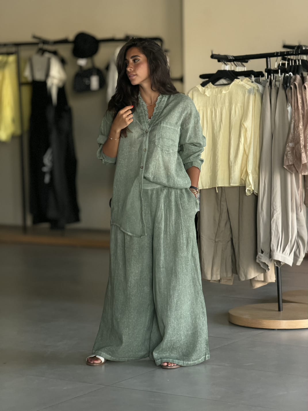 Flowy set _ mint