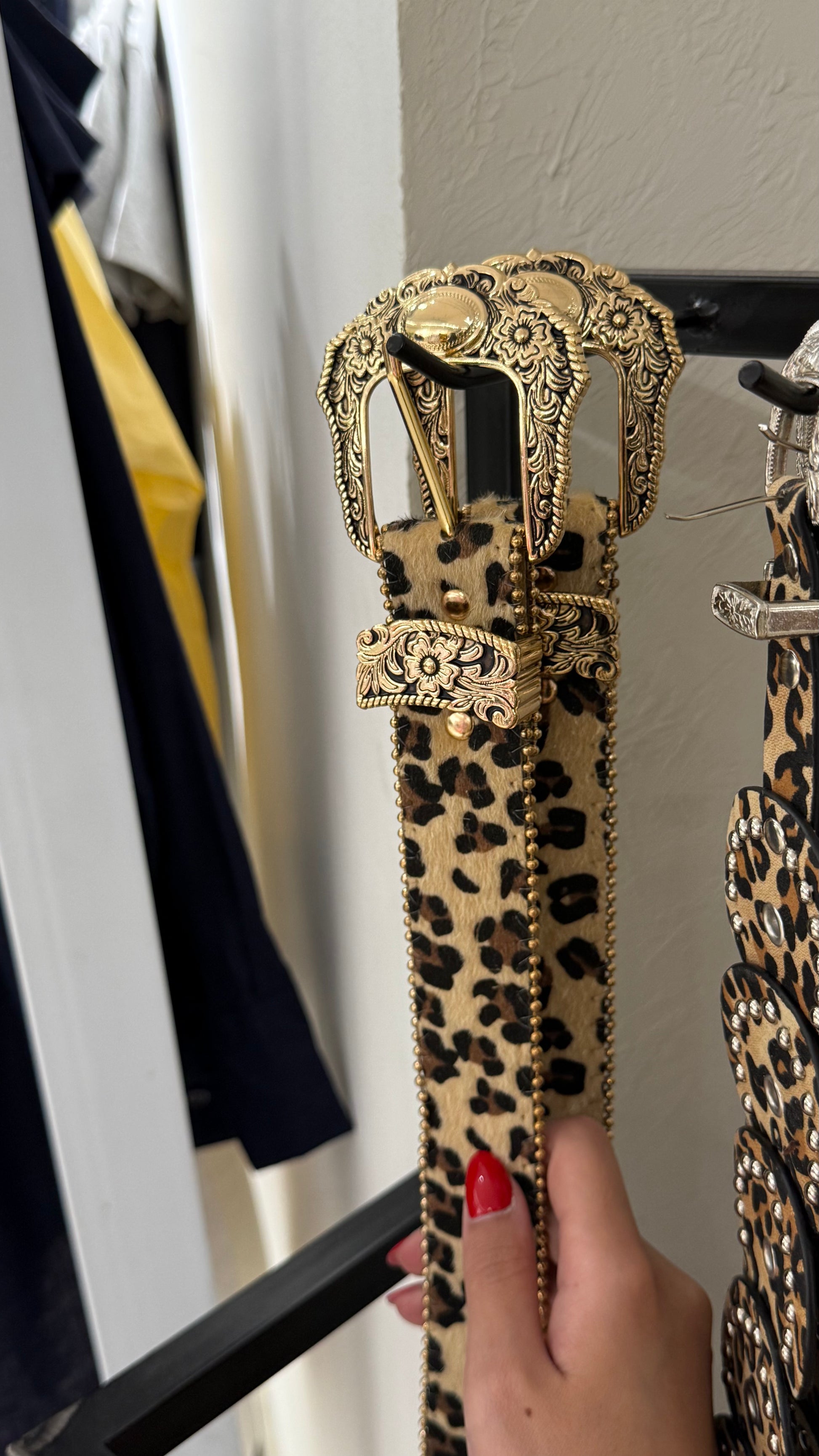 Leopard Belt - Light Beige