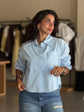 Stripped baby blue Shirt