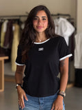 sleeve cuffs Tops -black