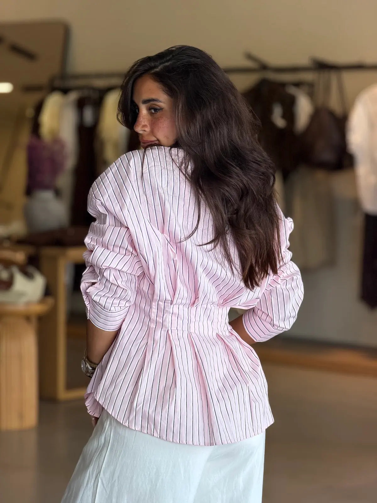 Mix Stripped Shirt -pink