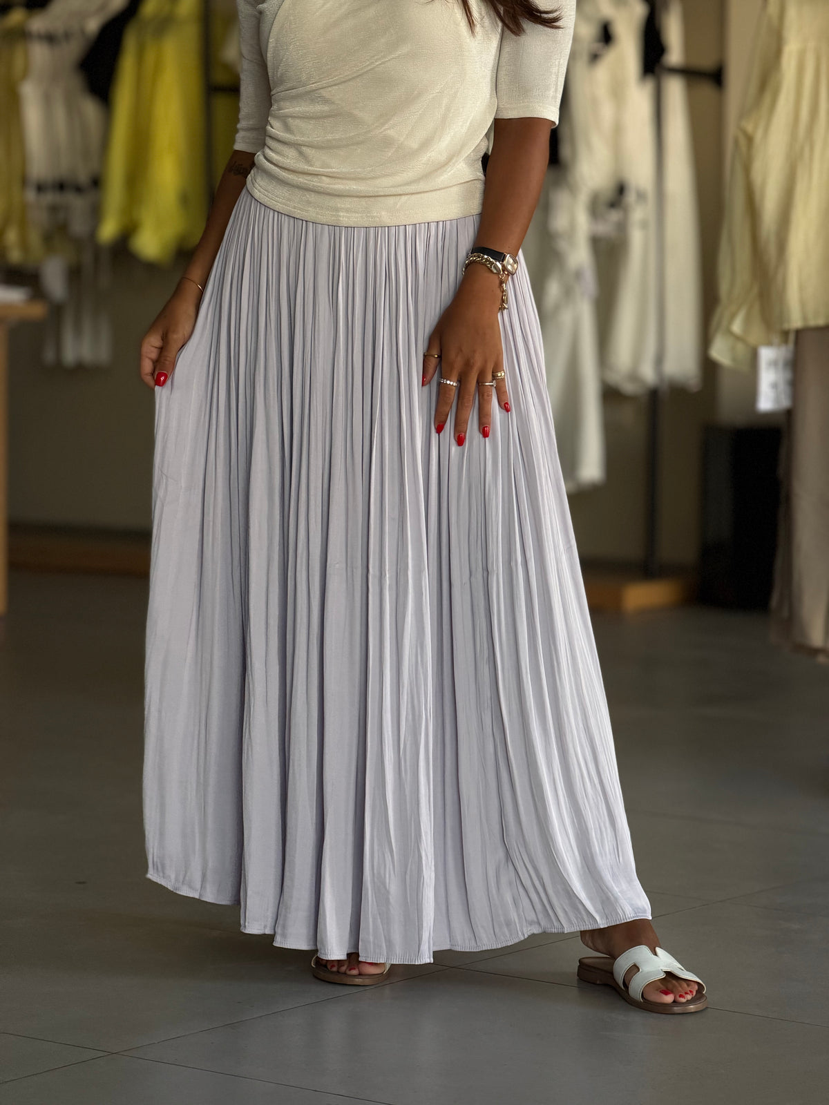 Ruffles Skirt - Grey