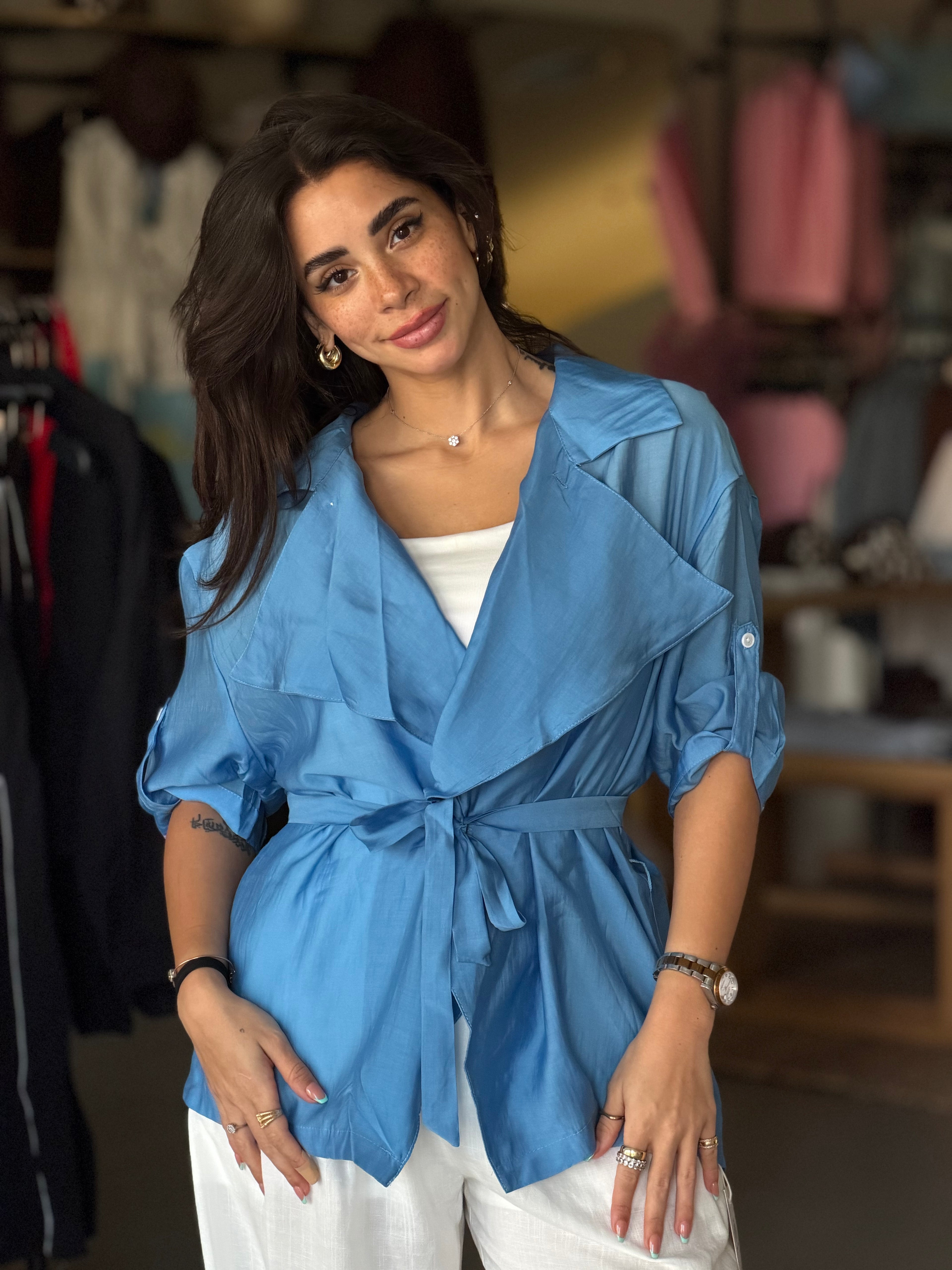Wrap Shirt in Blue