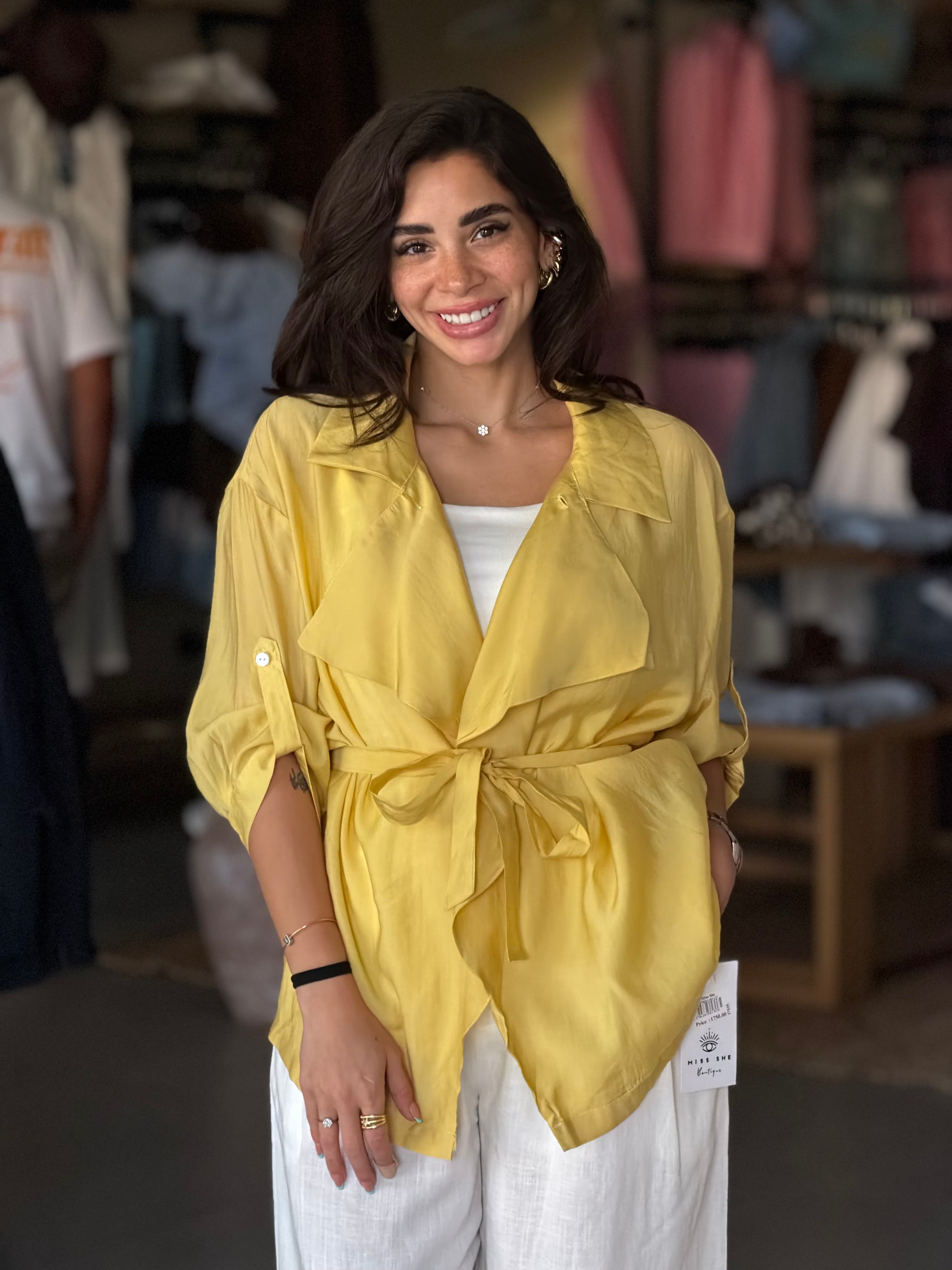 Wrap Shirt in Yellow