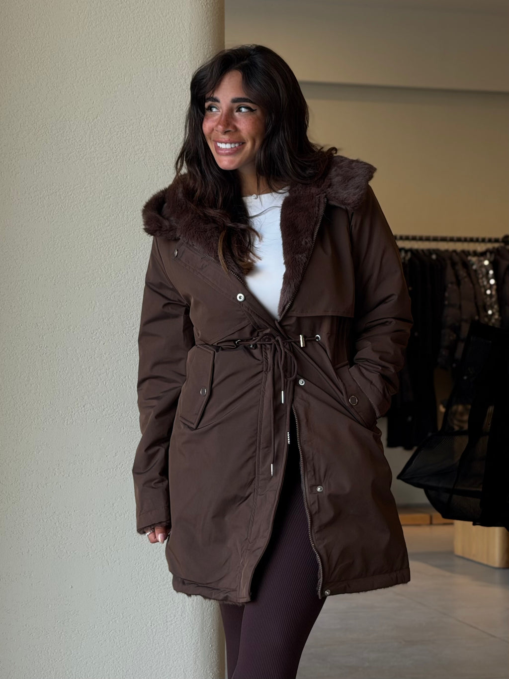 Coziness Parka Jacket - Brown