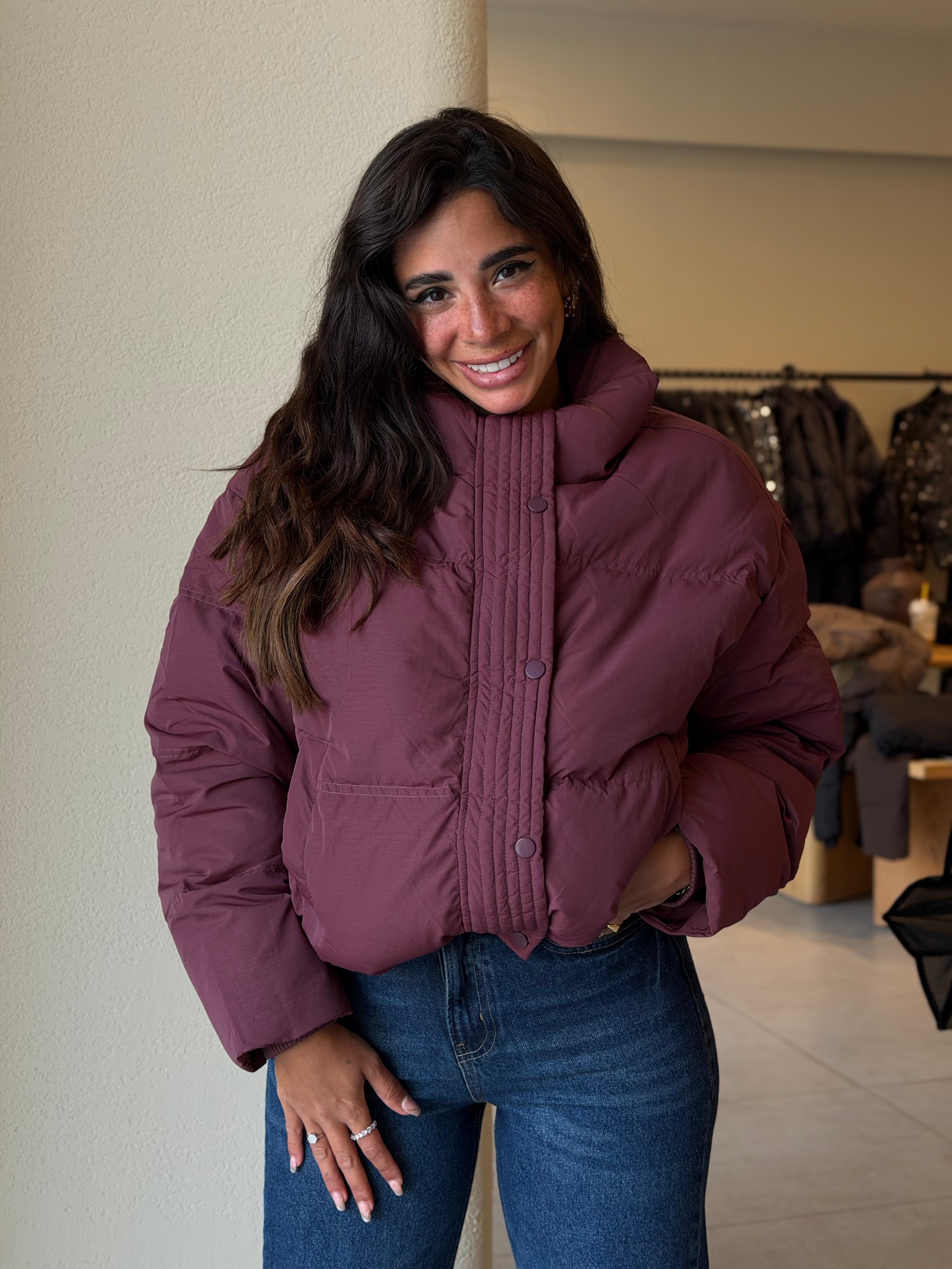 The Puffer Jacket - Burgundy