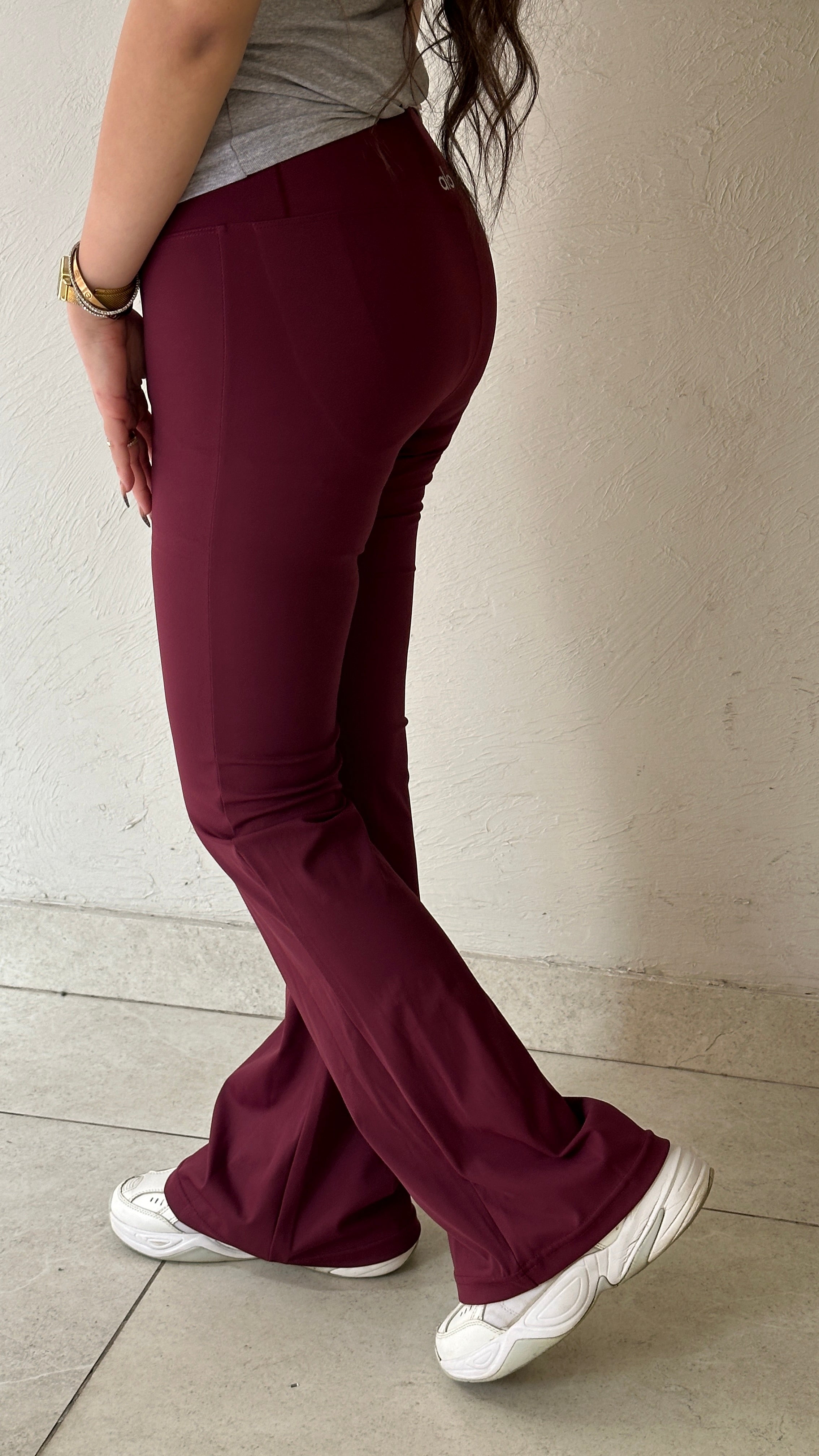 Alo Flare Leggings - Maroon