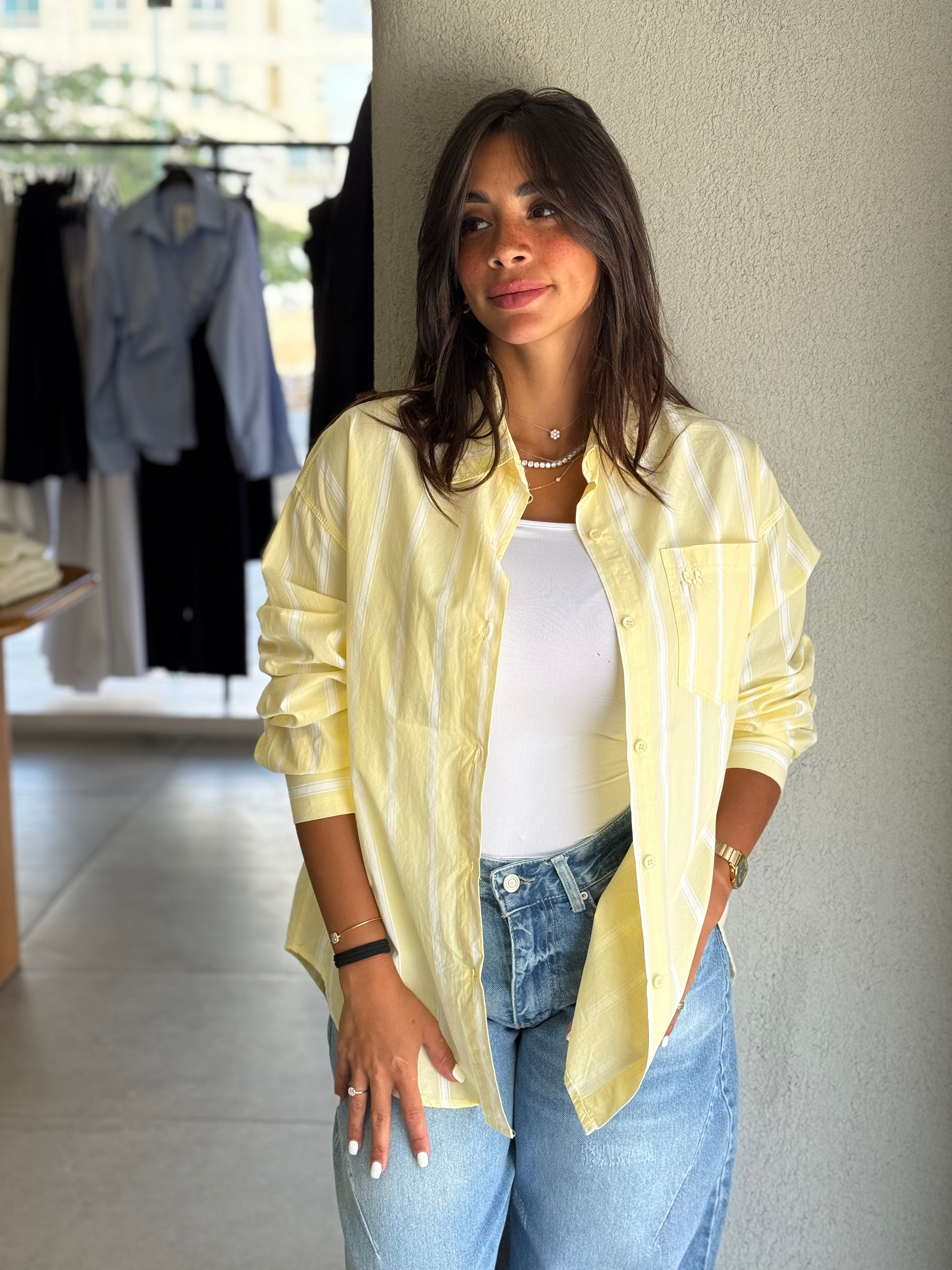 Candy Stripe Shirt - Yellow
