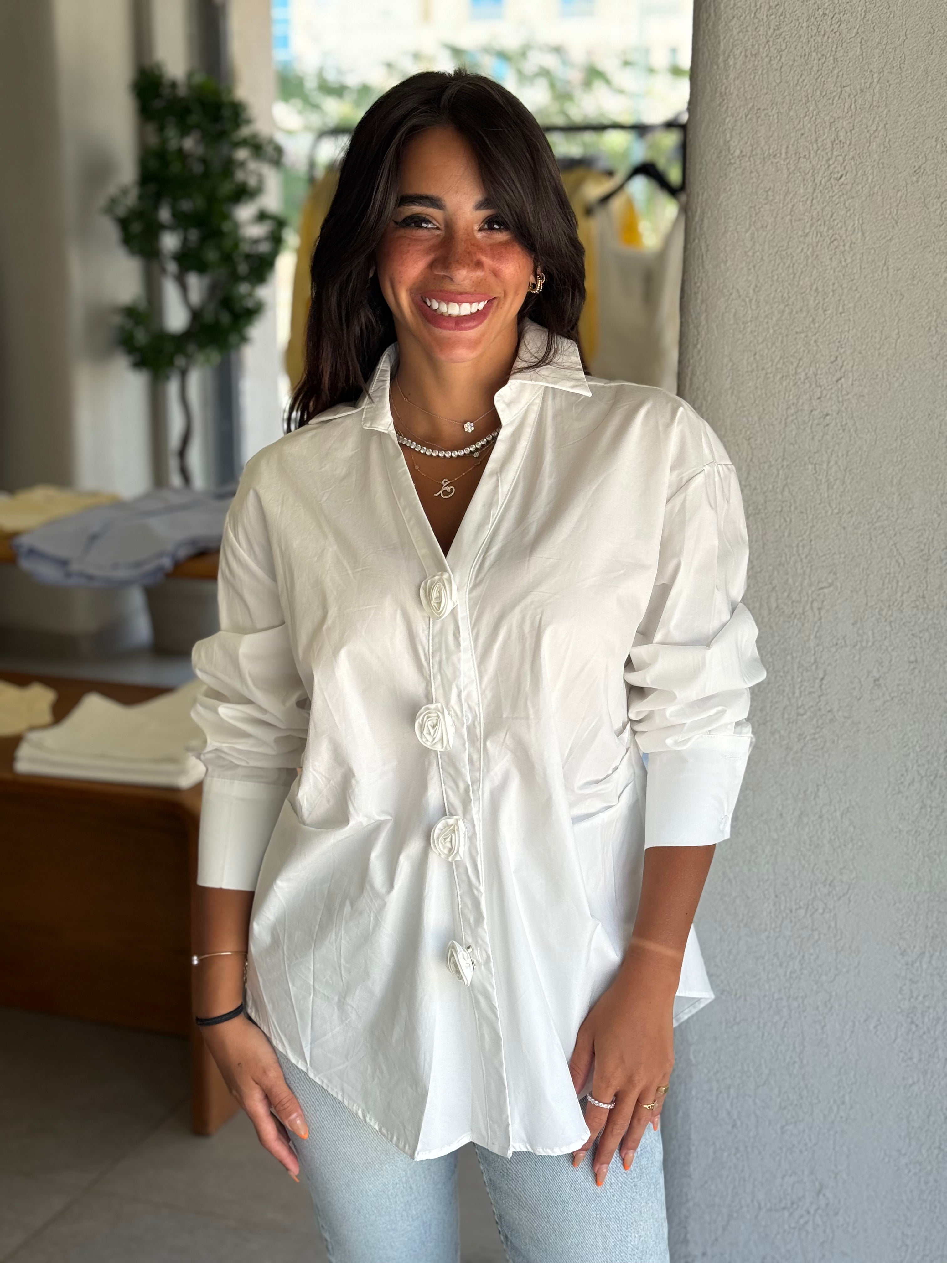 Flora Shirt - White