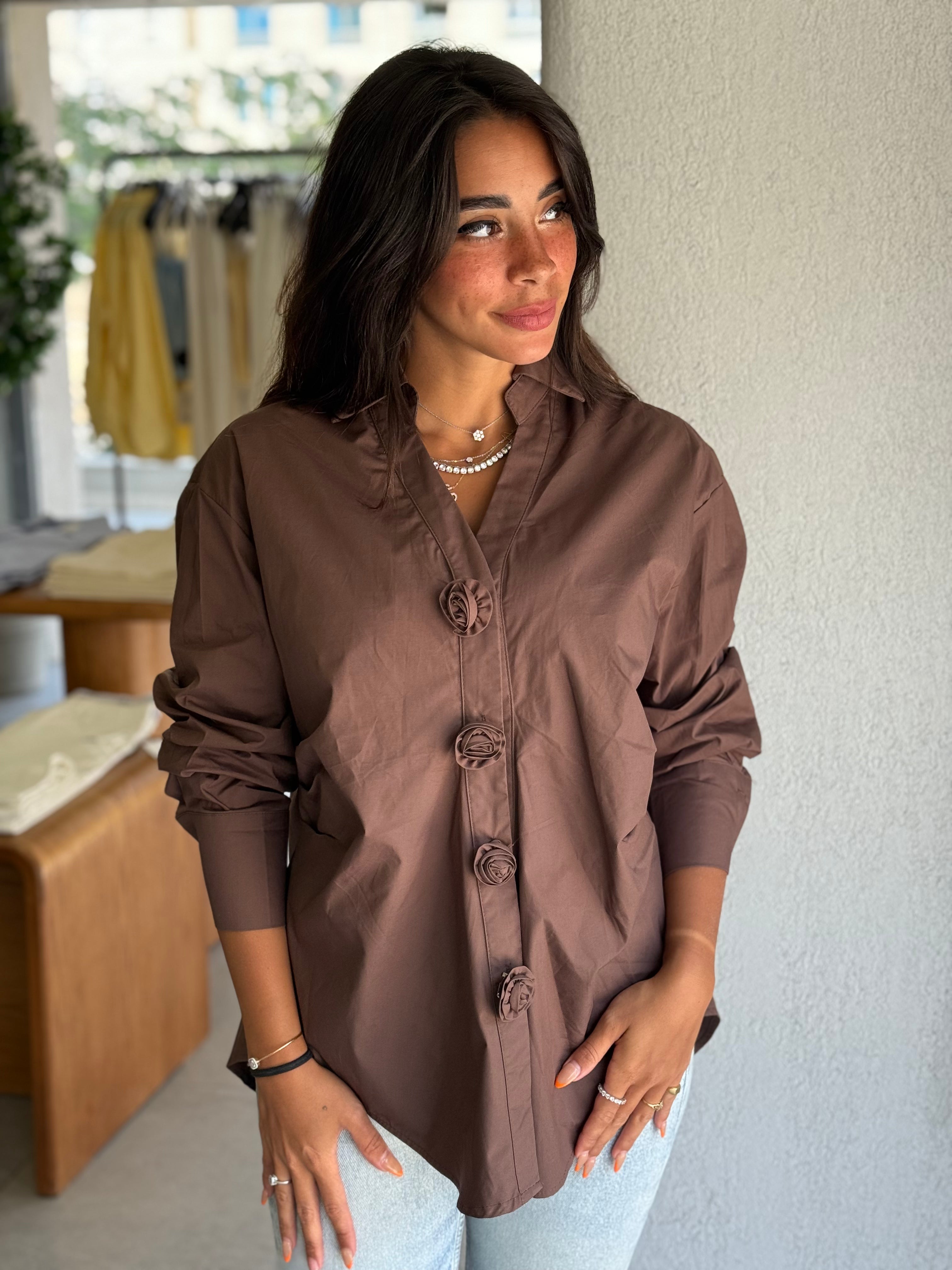 Flora Shirt - Brown