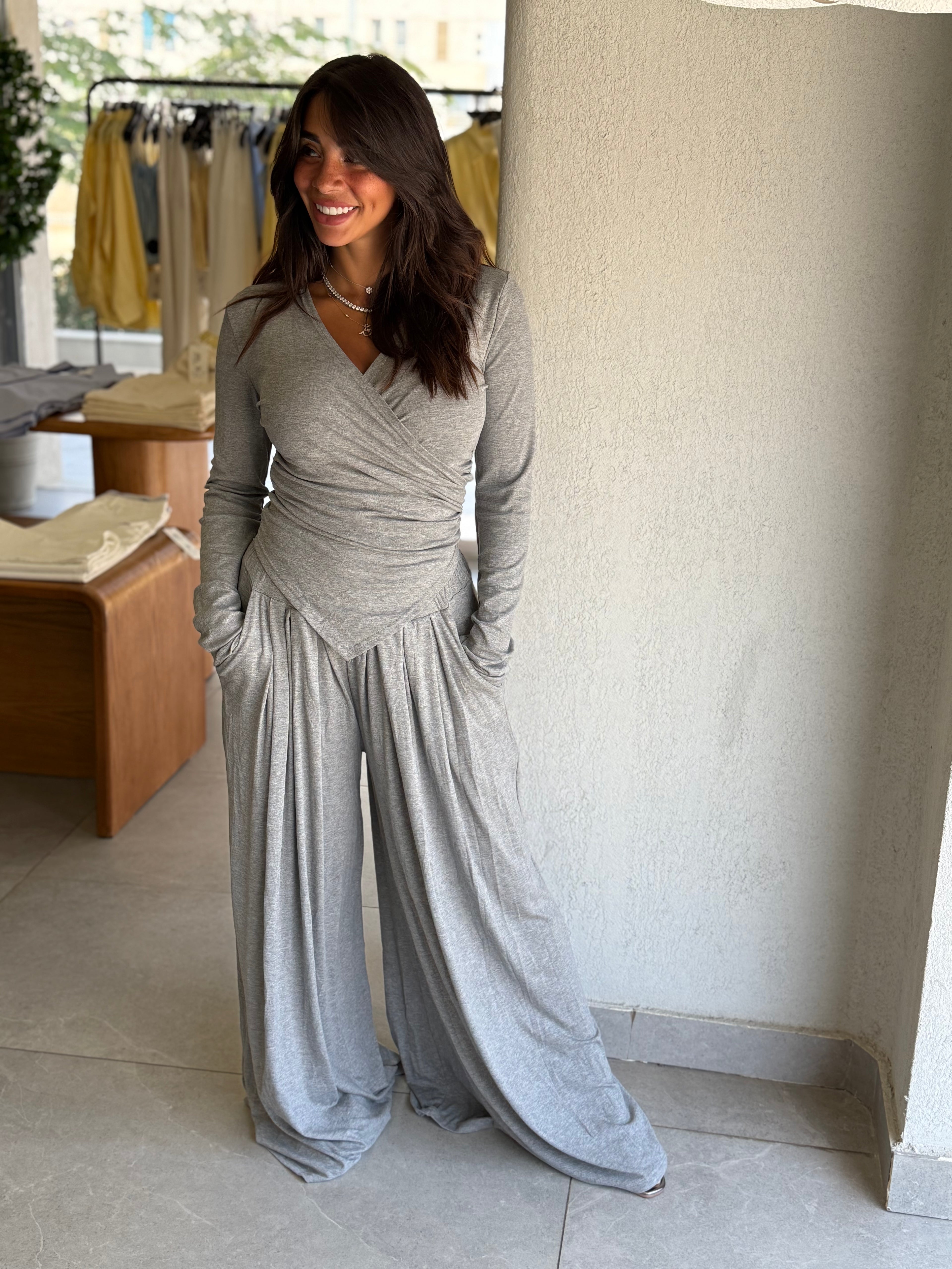 Matching Set Long Sleeves - Grey