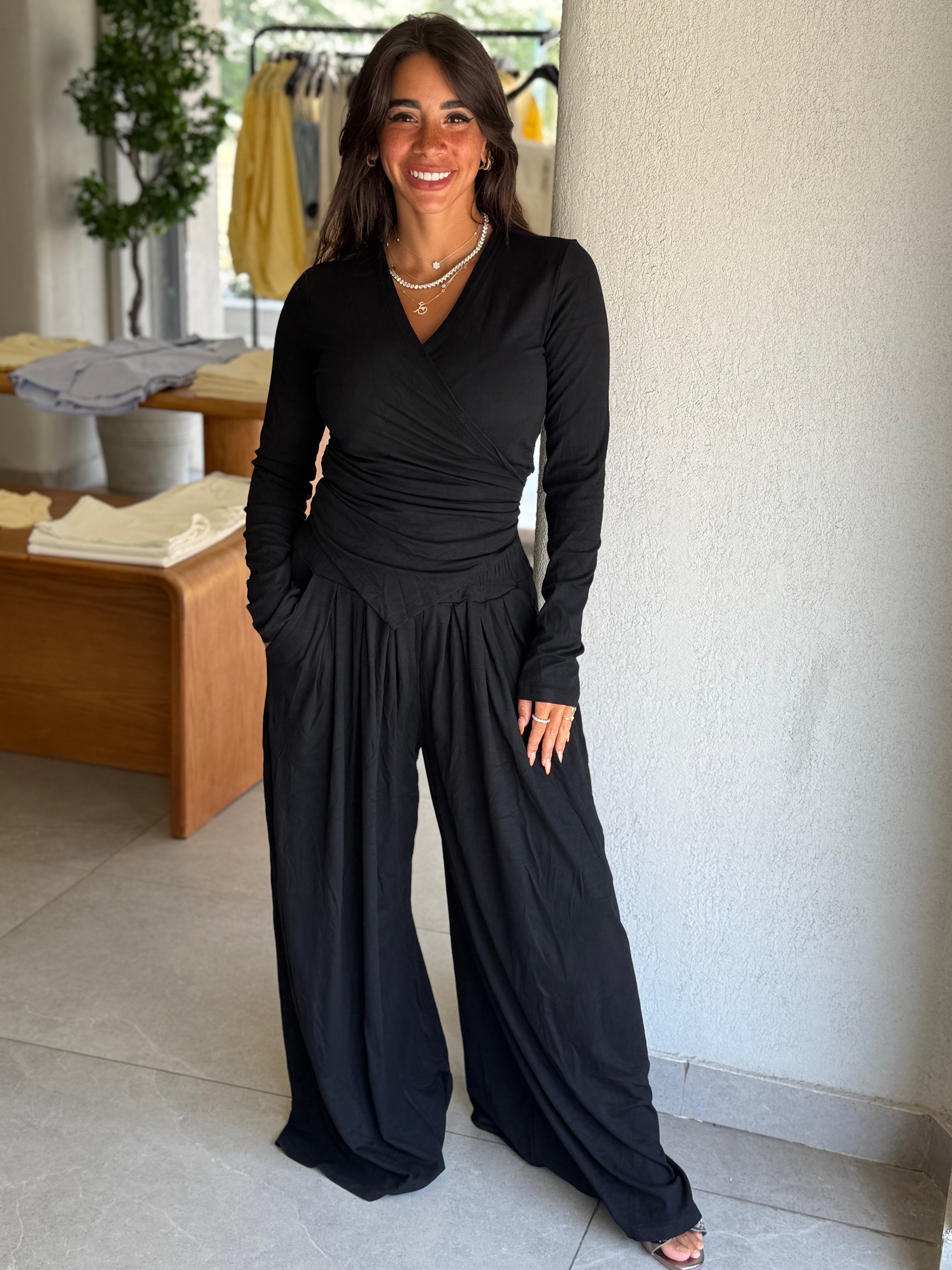 Matching Set Long Sleeves - Black