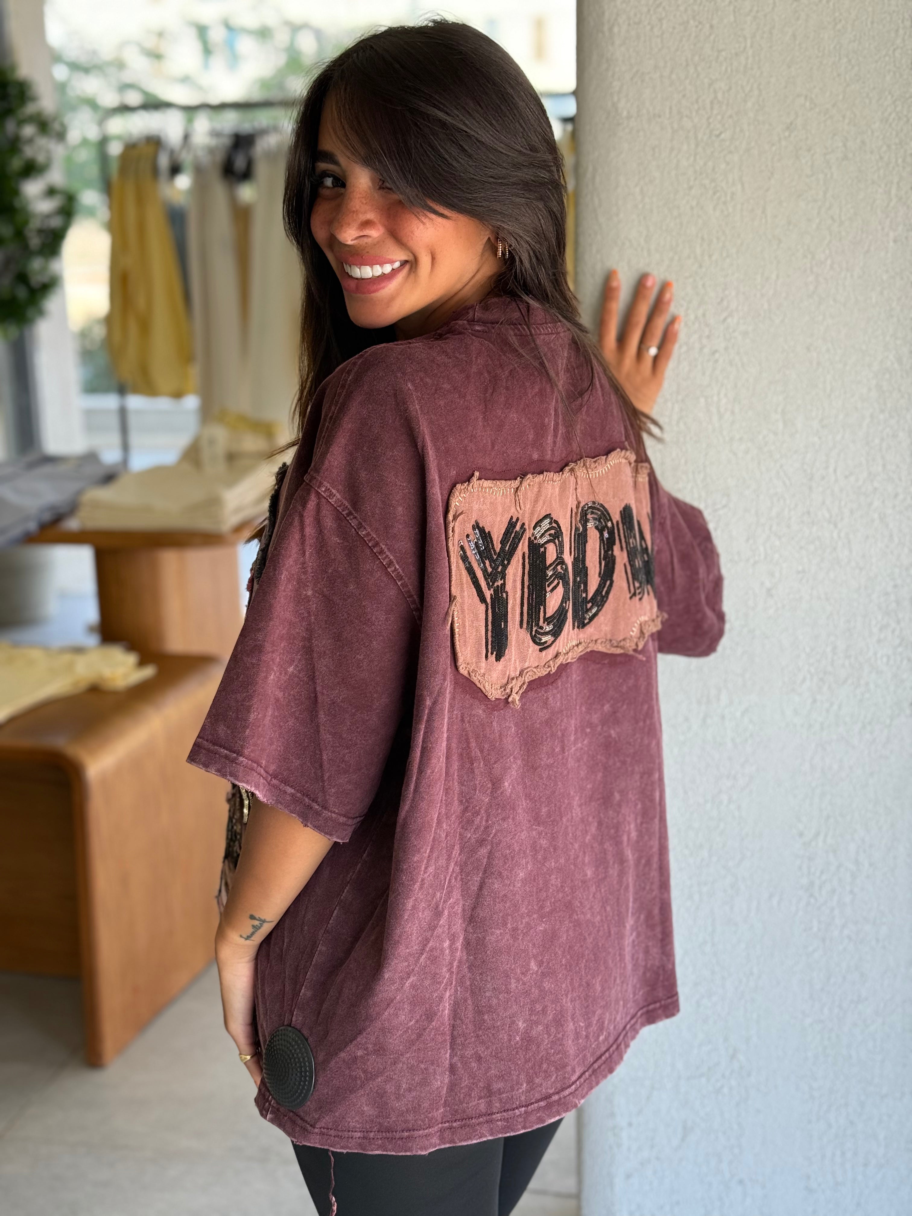Lovely Music T- Shirt - Burgundy