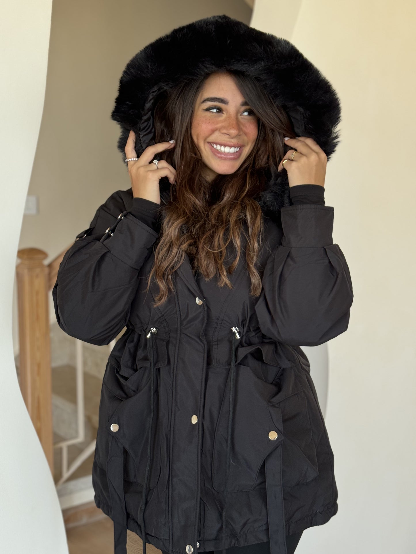 Snowflakes Jacket In Black