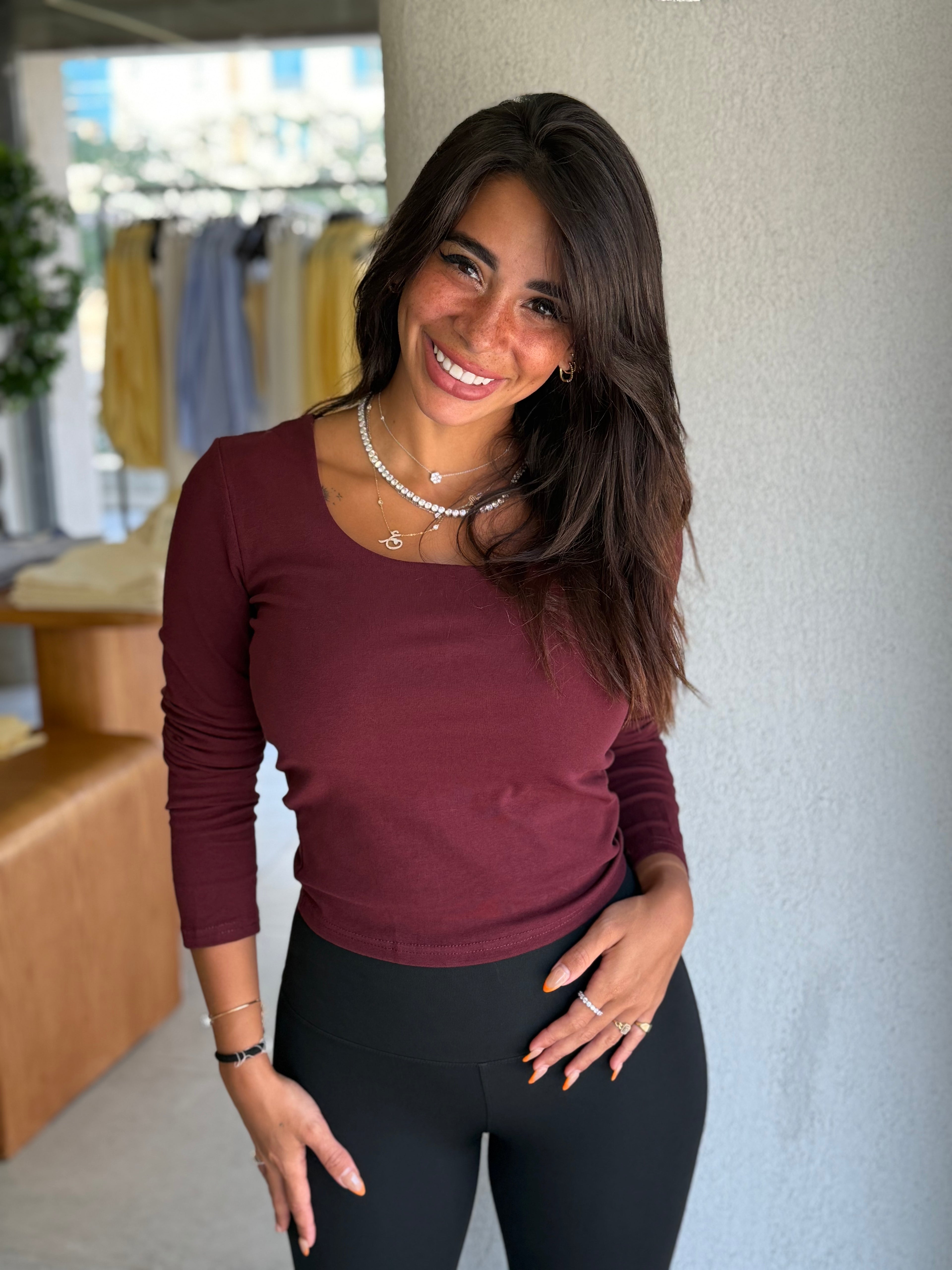 Easywear Top - Burgundy