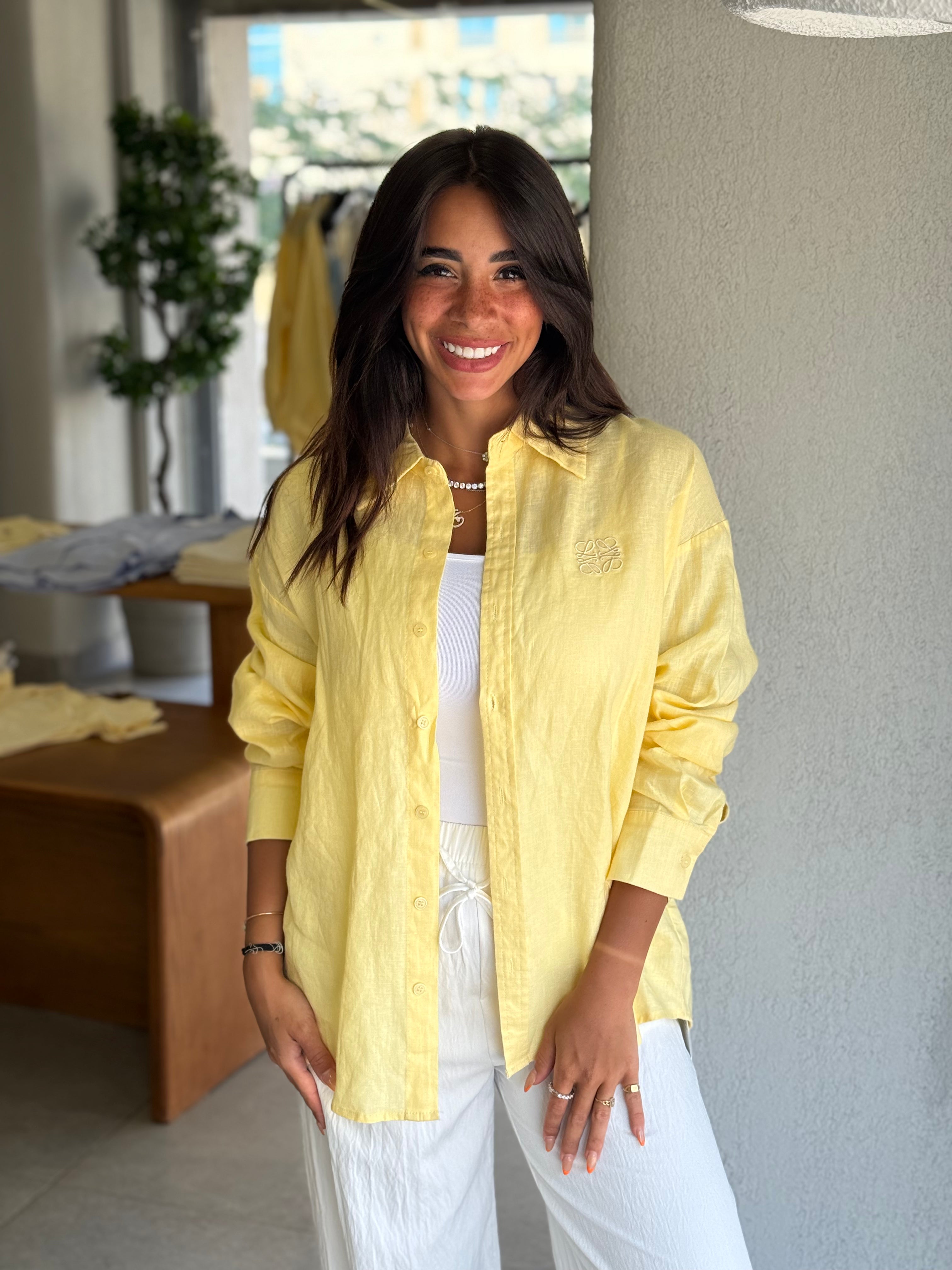 LOEWE linen shirt - Yellow