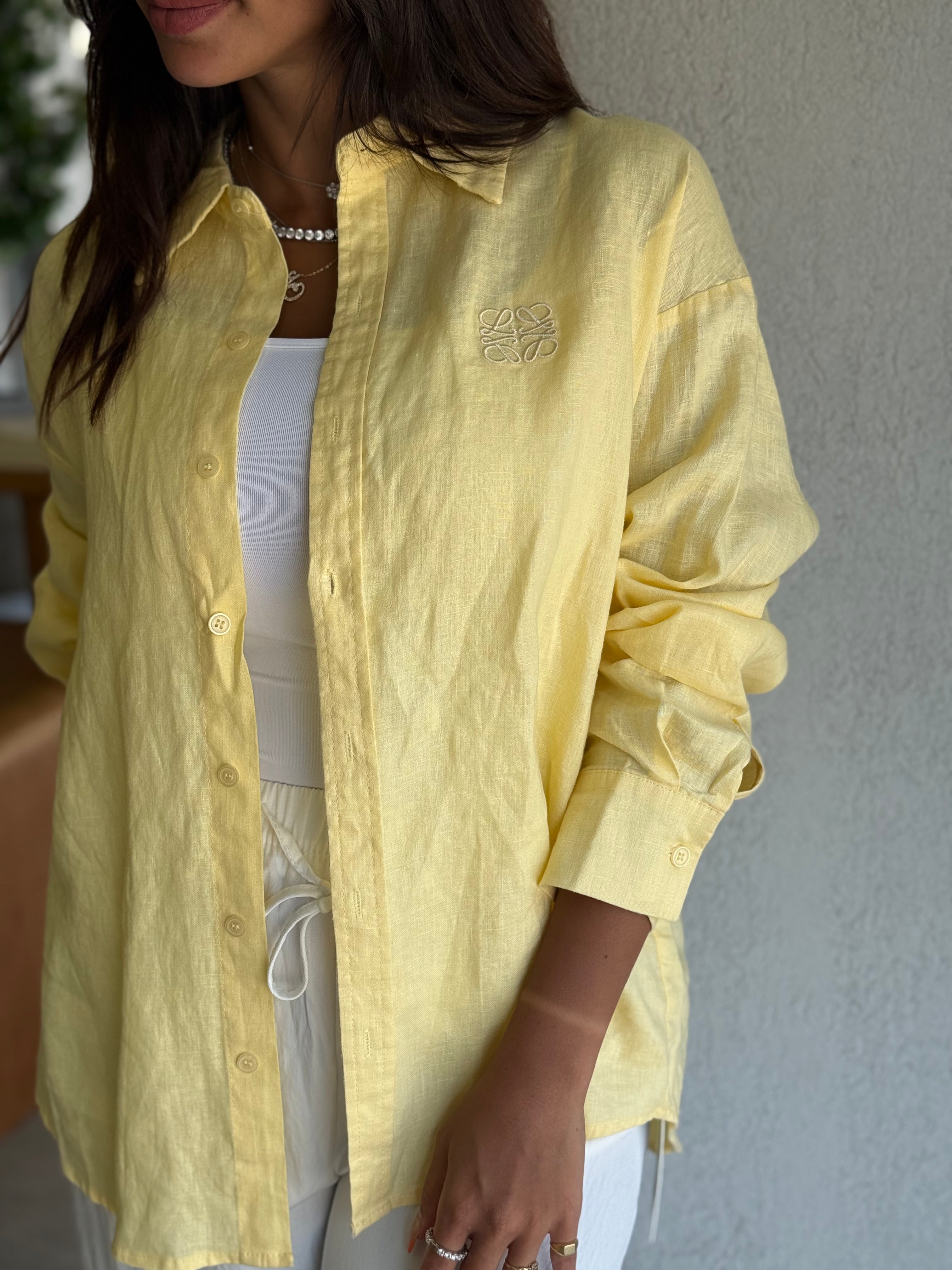 LOEWE linen shirt - Yellow