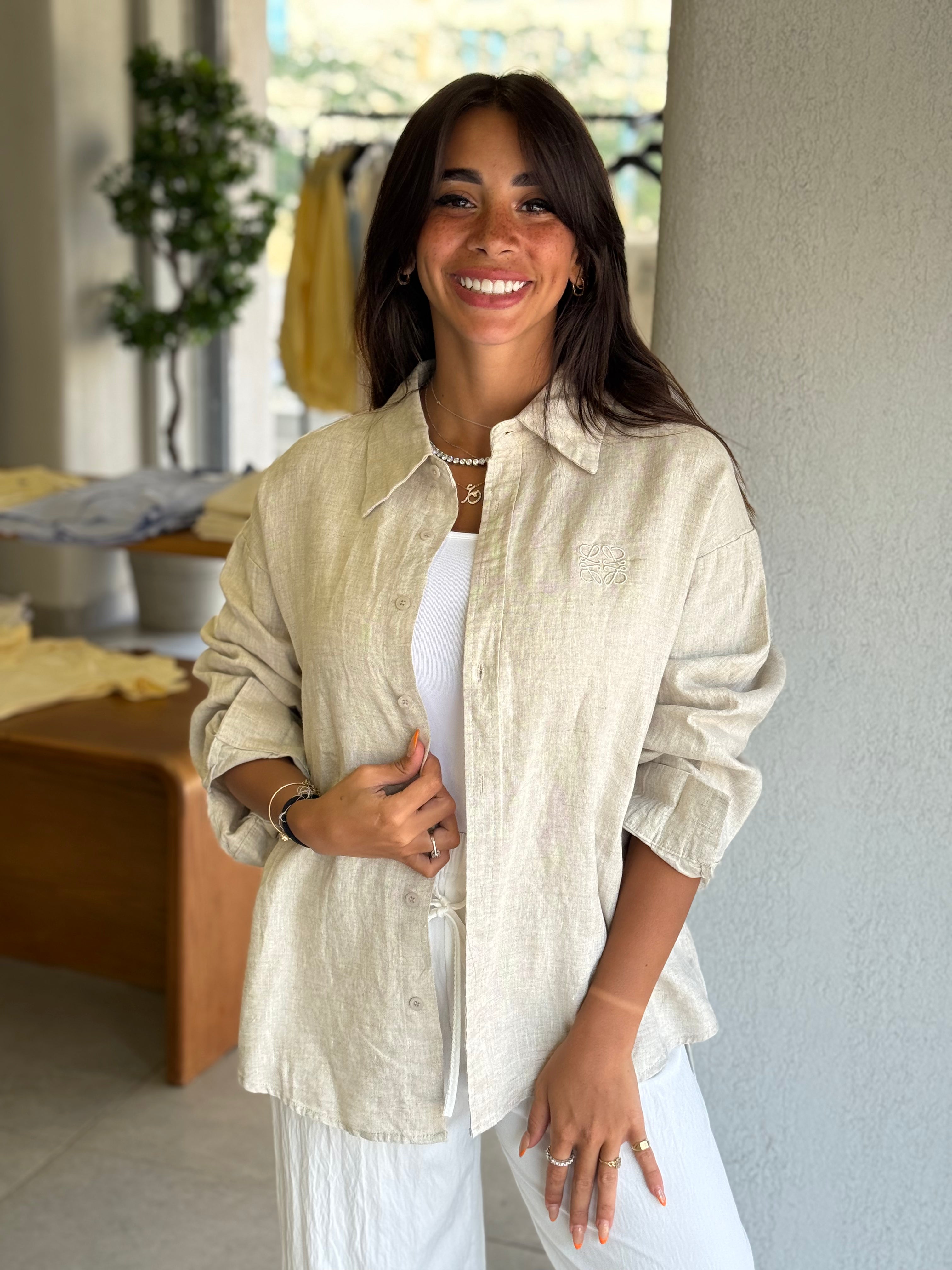 LOEWE linen shirt - Beige
