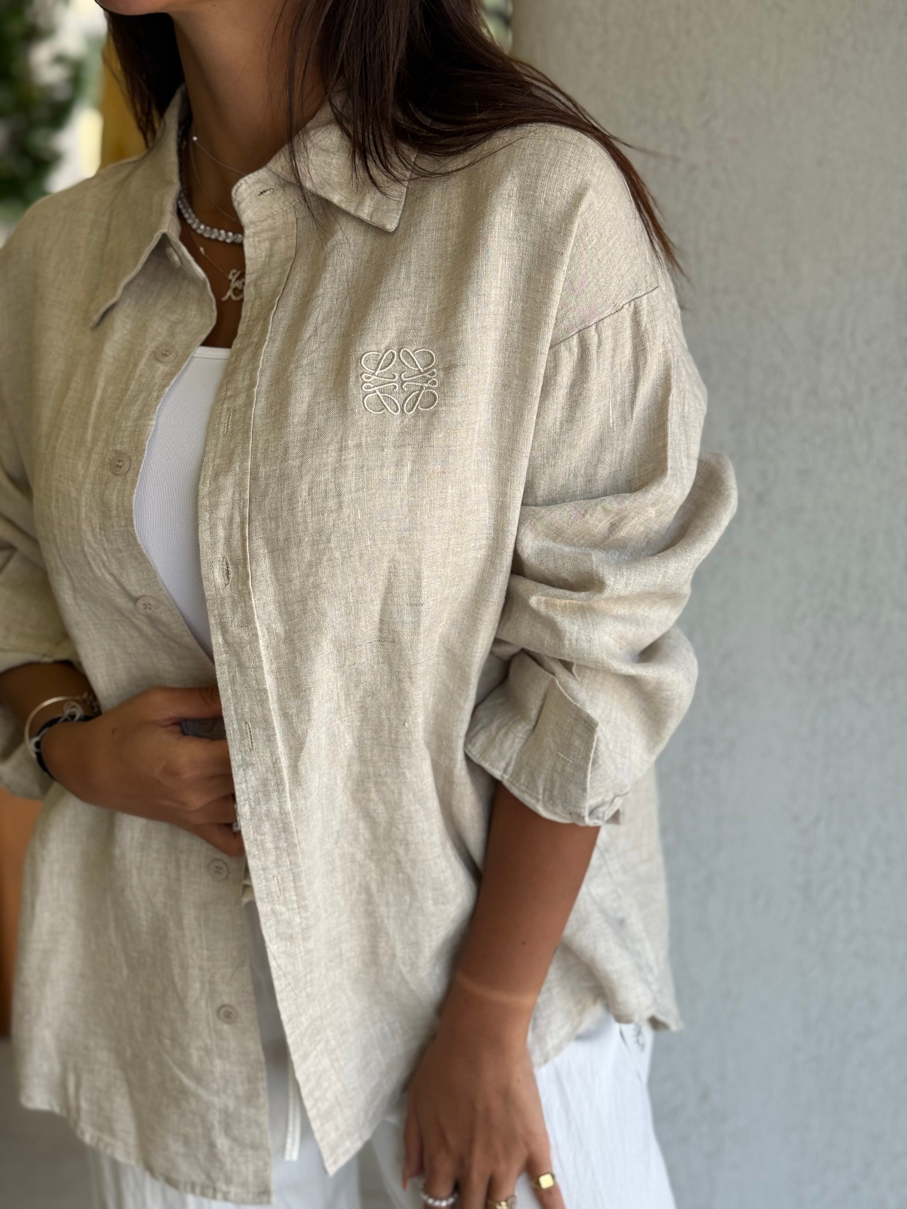 LOEWE linen shirt - Beige
