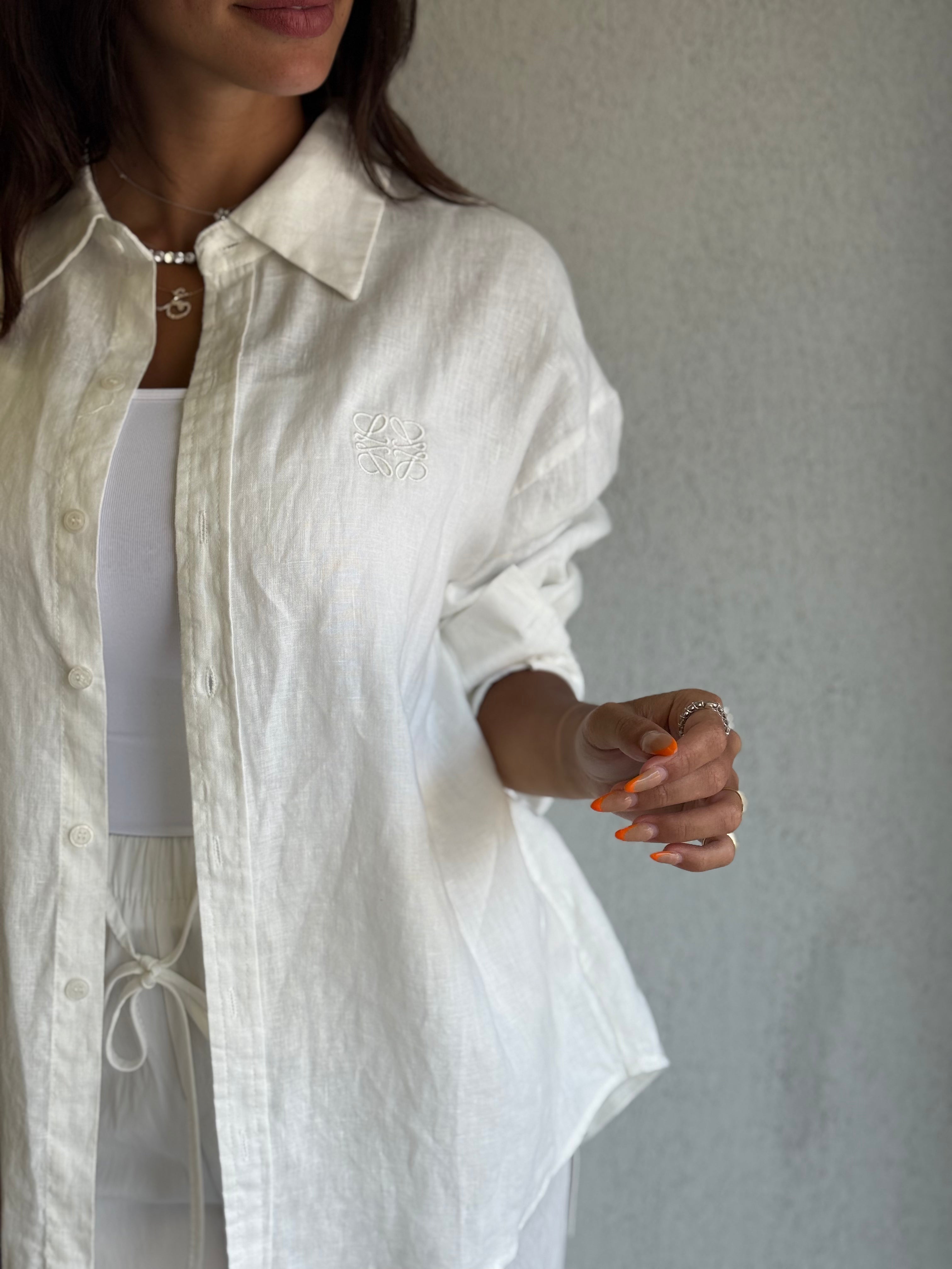LOEWE linen shirt - White