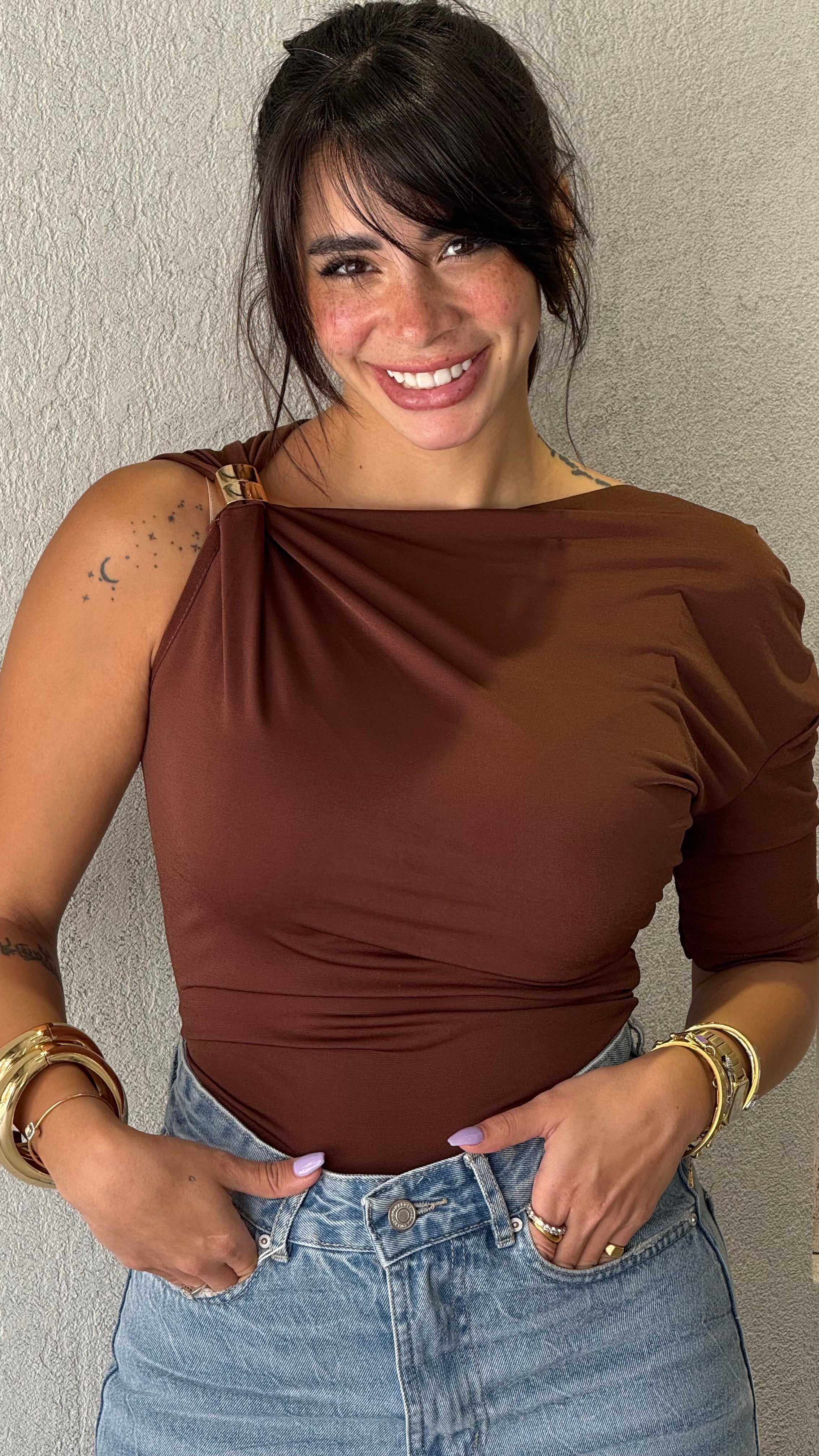 Aura Top - Brown