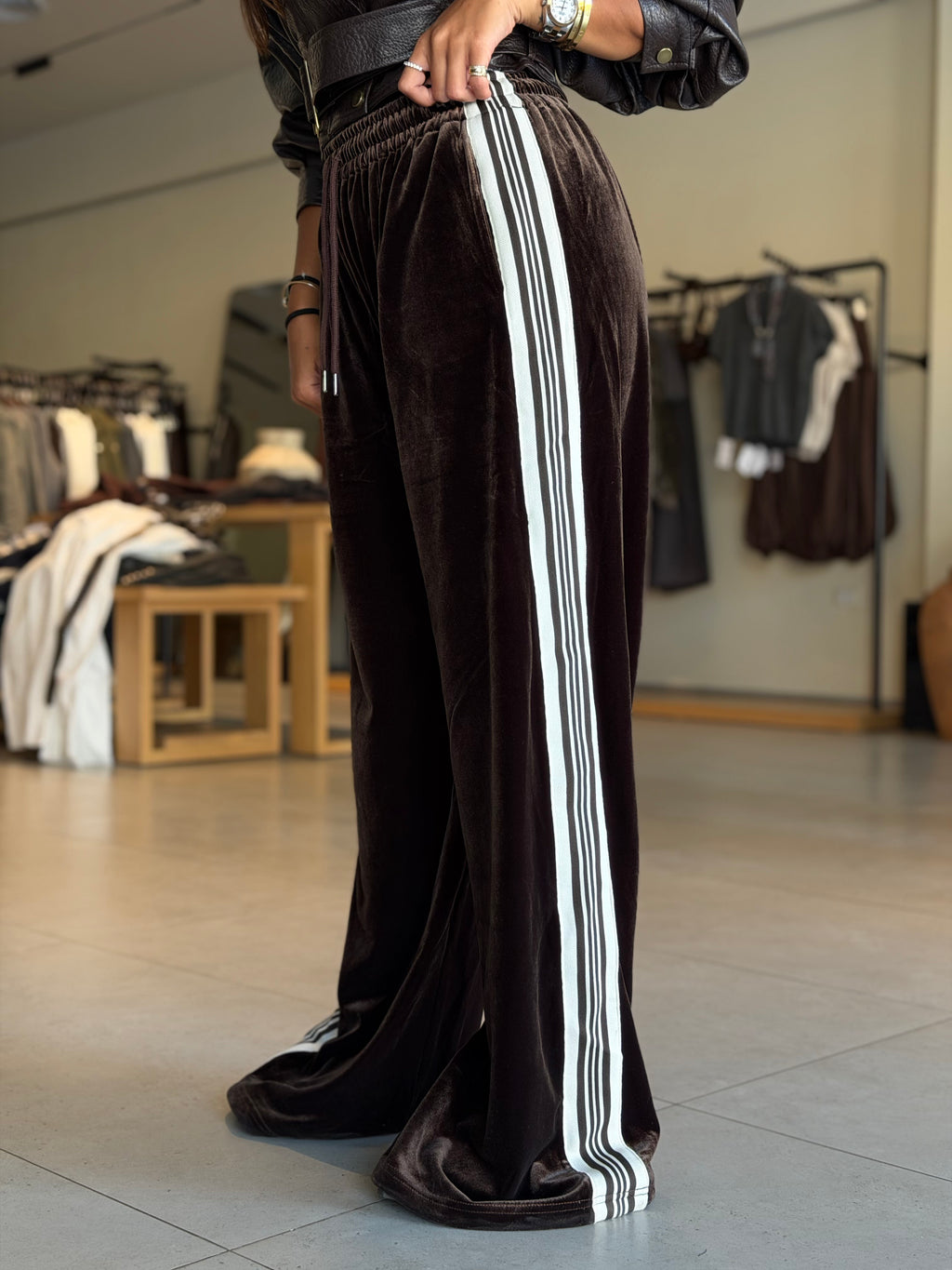 Striped Velvet Trousers
